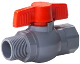 Кран  шаровый пластиковый  1 1/2"  ВН (серый)  PLAMIX  (40шт) - Изображение №2