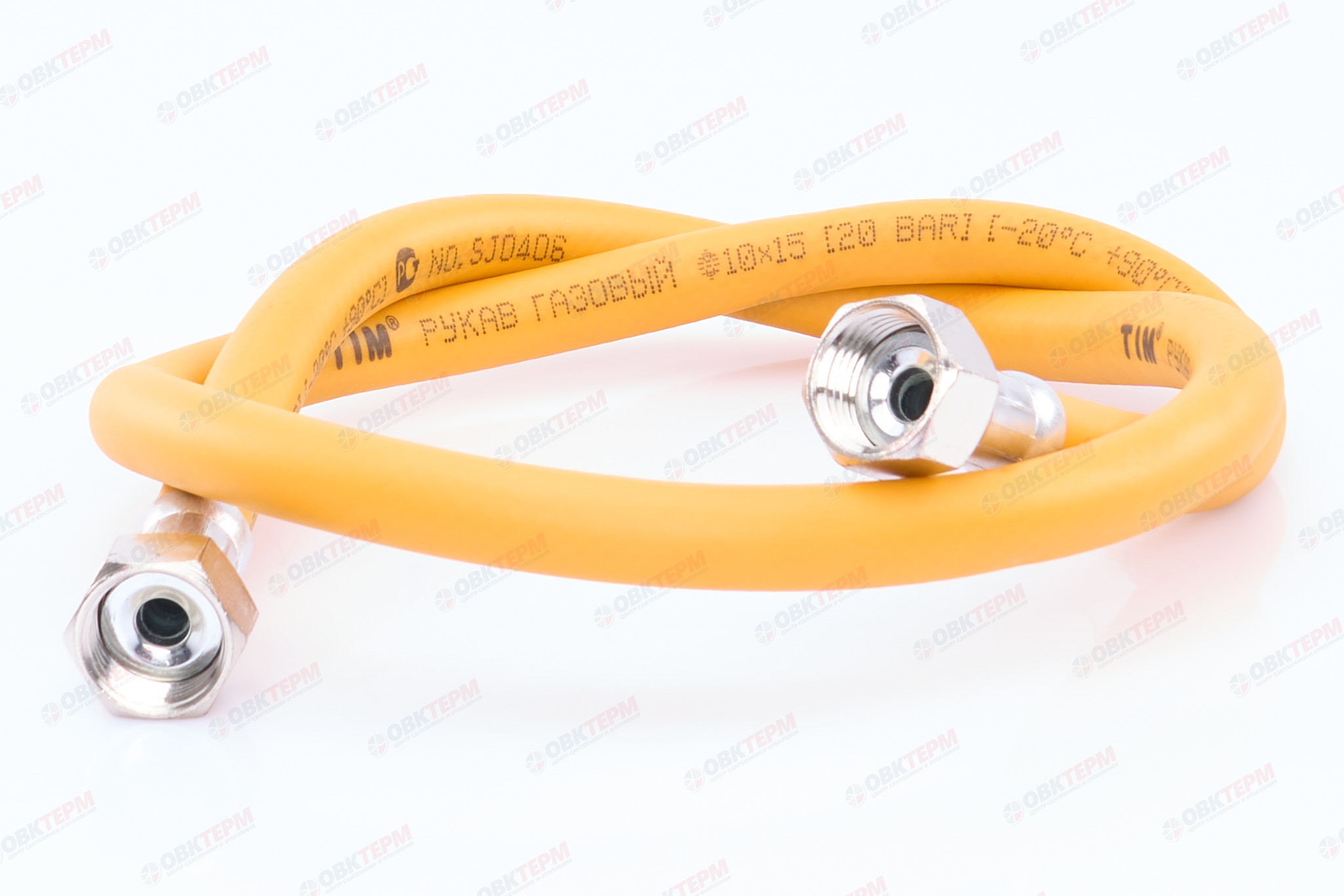 Шланг ЖЕЛТЫЙ газовый   1/2  ГГ  100 см        TIM      (1шт/80ящ) - Изображение №2