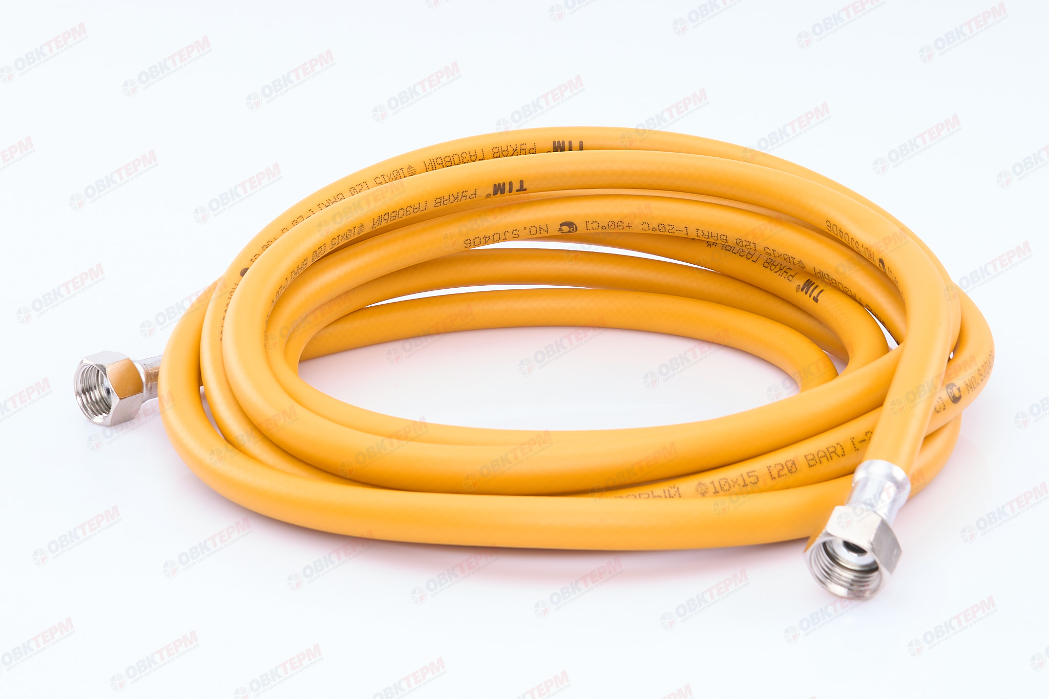 Шланг ЖЕЛТЫЙ газовый   1/2  ГГ  600 см        TIM      (1шт/16ящ) - Изображение №2