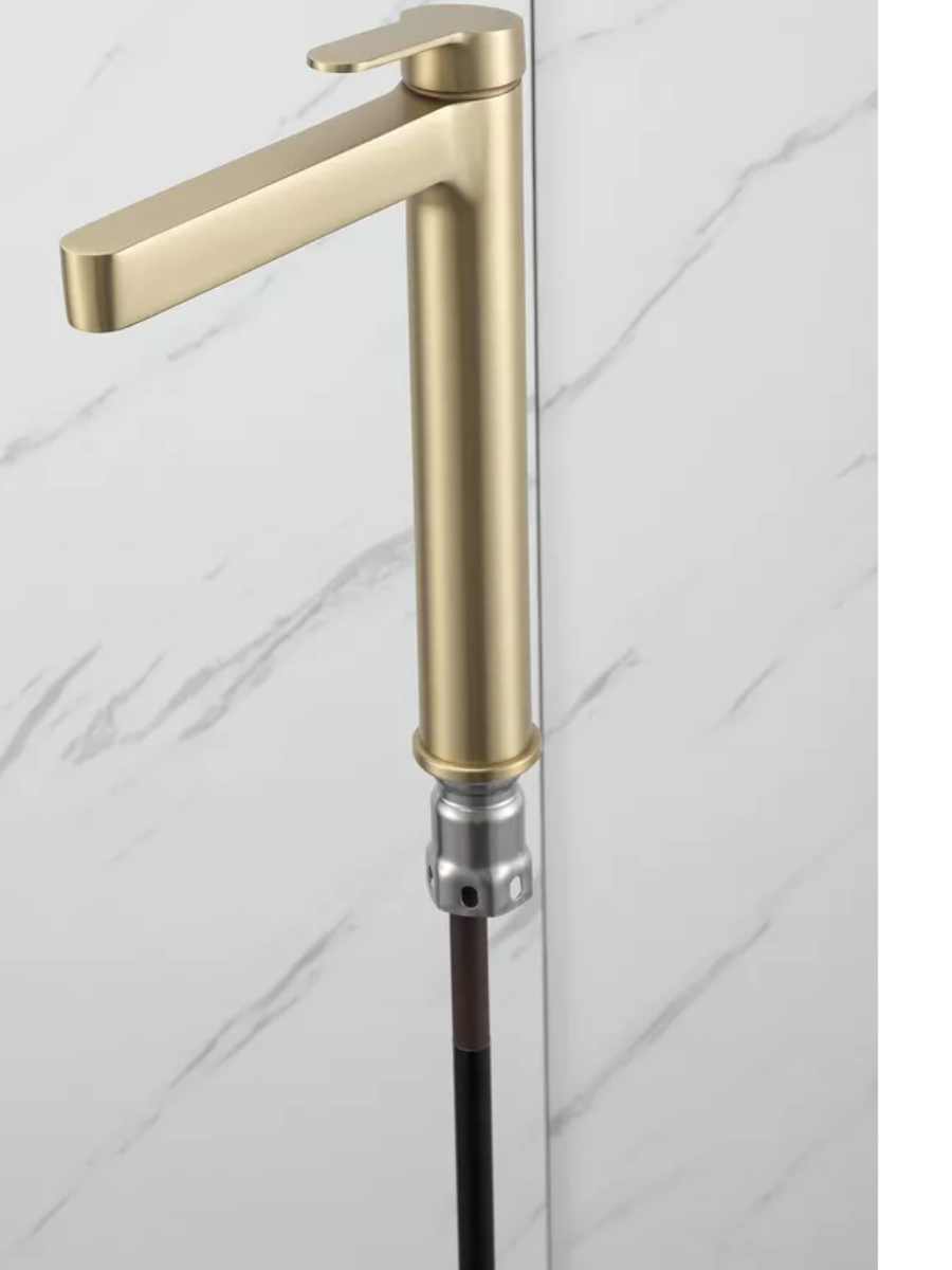 Смеситель д/умывальника GAPPO G1099-83 нерж/сталь сатинов золото/высокий - миниатюра №8