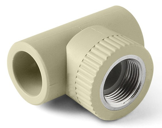 Тройник с МРВ 25 * 3/4" * 25    СЕРЫЙ PP-R   (RTP)     (60/15) - Изображение №2