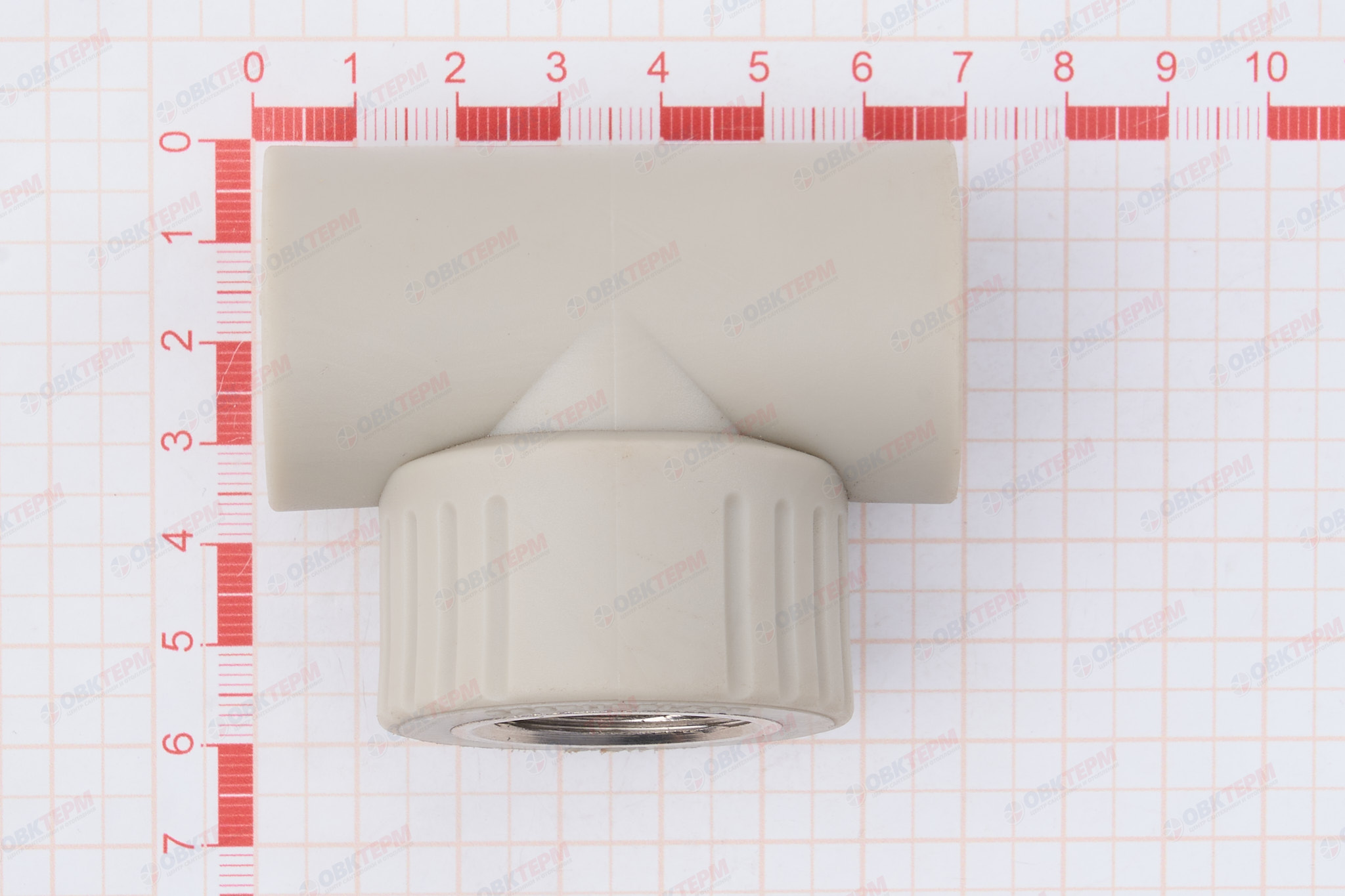 Тройник с МРВ 25 * 3/4" * 25    СЕРЫЙ PP-R   (RTP)     (60/15) - Изображение №5