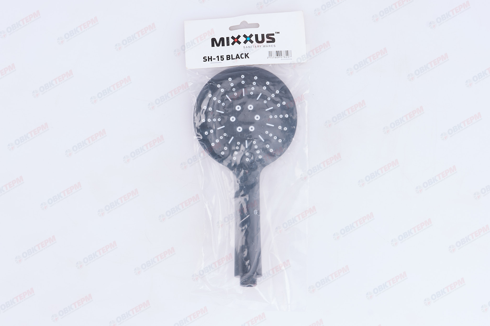 Лейка д/душа ручная MIXXUS SH-15 BLACK ( 3 режима)  (20 шт/ящ) - миниатюра №7