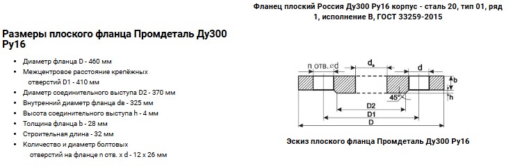 Фланец  300/16 - миниатюра №2