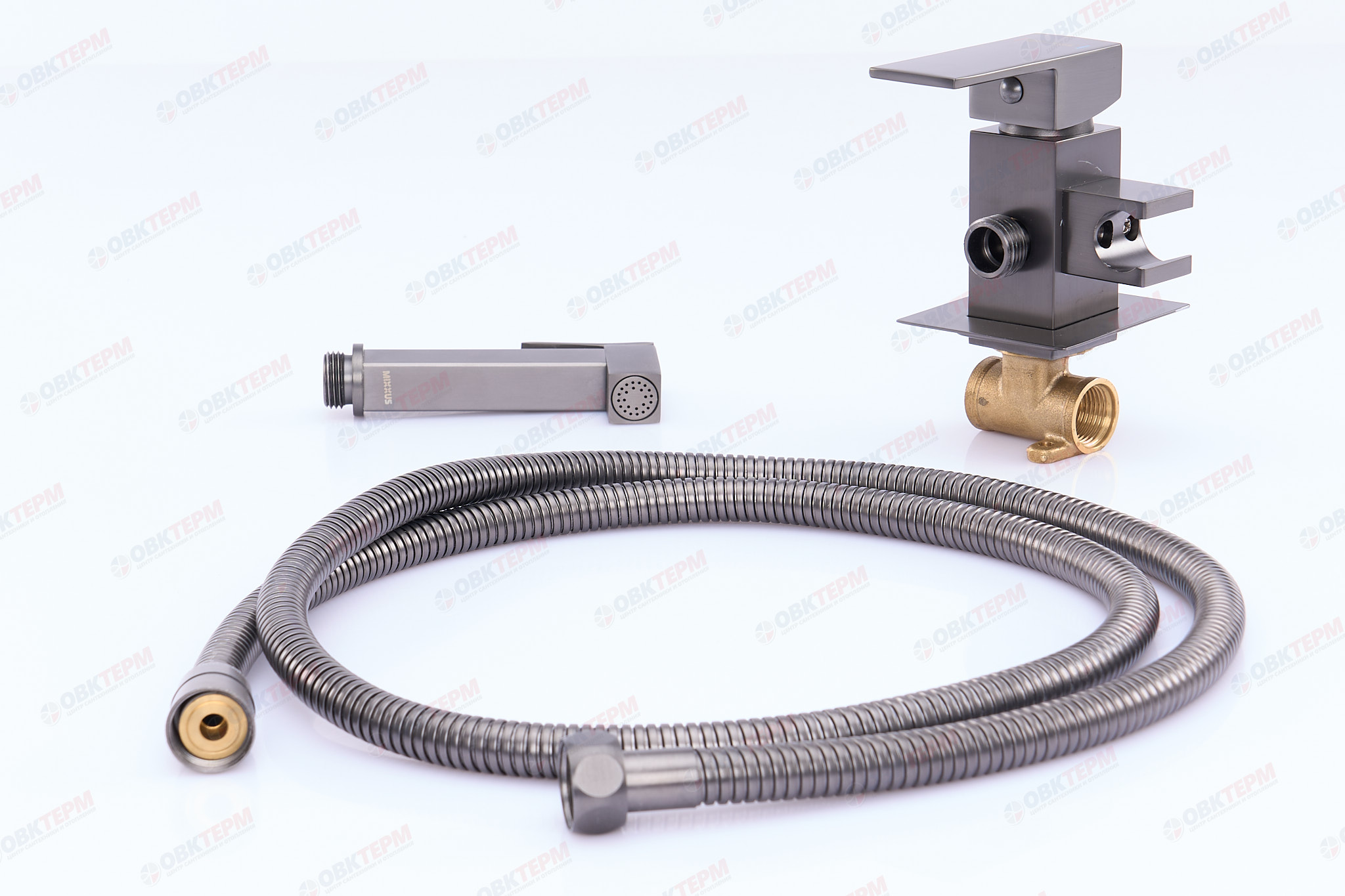 Смеситель с гигиеническим душем MIXXUS PREMIUM KUBUS 002 (INNER) GRAPHITE (10 шт/ящ) - Изображение №3