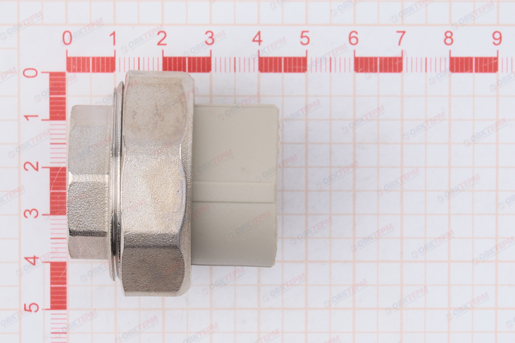 Разборное соединение   25 * 3/4 в        (VALFEX)  серый  (100/25) - миниатюра №6