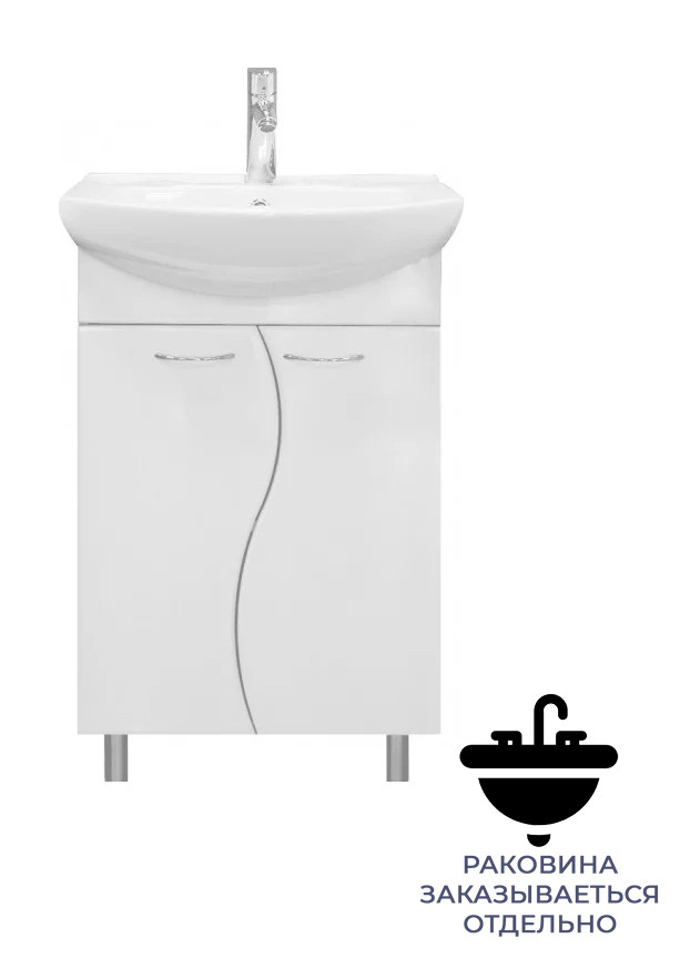 Тумба напольная  55 Антик №12 белая (ум. Арго 55) Flamenco (В820хШ490хГ290) - изображение №1