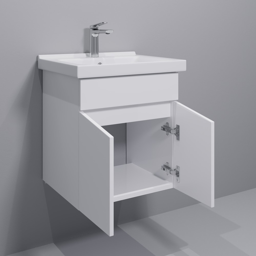 Тумба подвесная EvaGold  50 "Bricks" (ум Фостер 50/Como 50) белый - Изображение №3