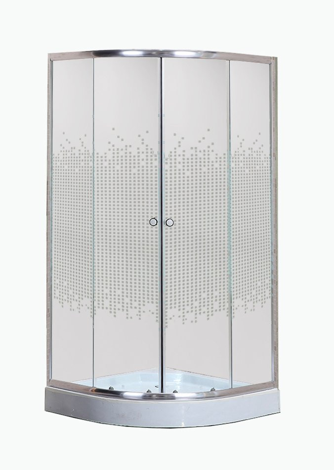 Душ. уголок NIAGARA NG-001-14 (900х900х1950) низкий поддон(13см) стекло МОЗАЙКА, 2 места - Изображение №1