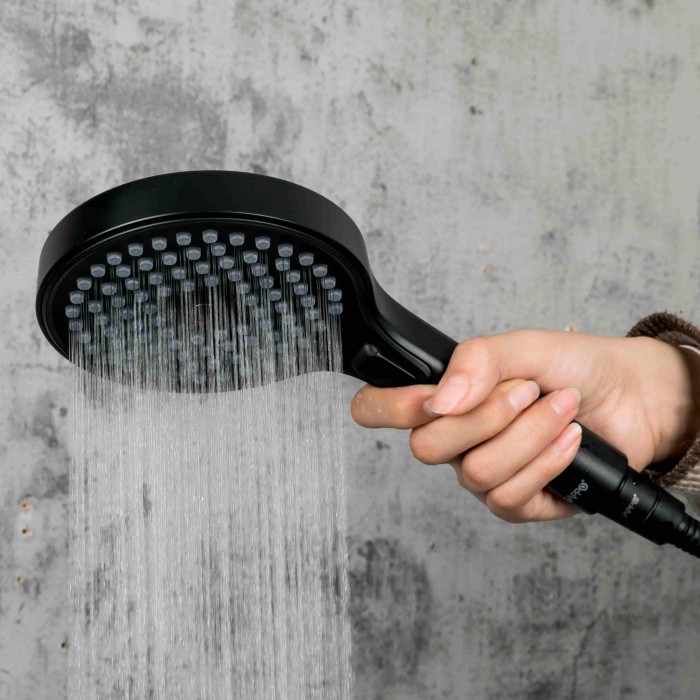 Лейка д/душа ручная GAPPO G004 /3 режима /черная   (30 шт) - миниатюра №2