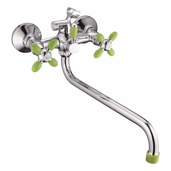 Смеситель д/ванны буксовый ZERIX ROM-006 LR82310G (зеленый) (10 шт/ящ) - изображение №1