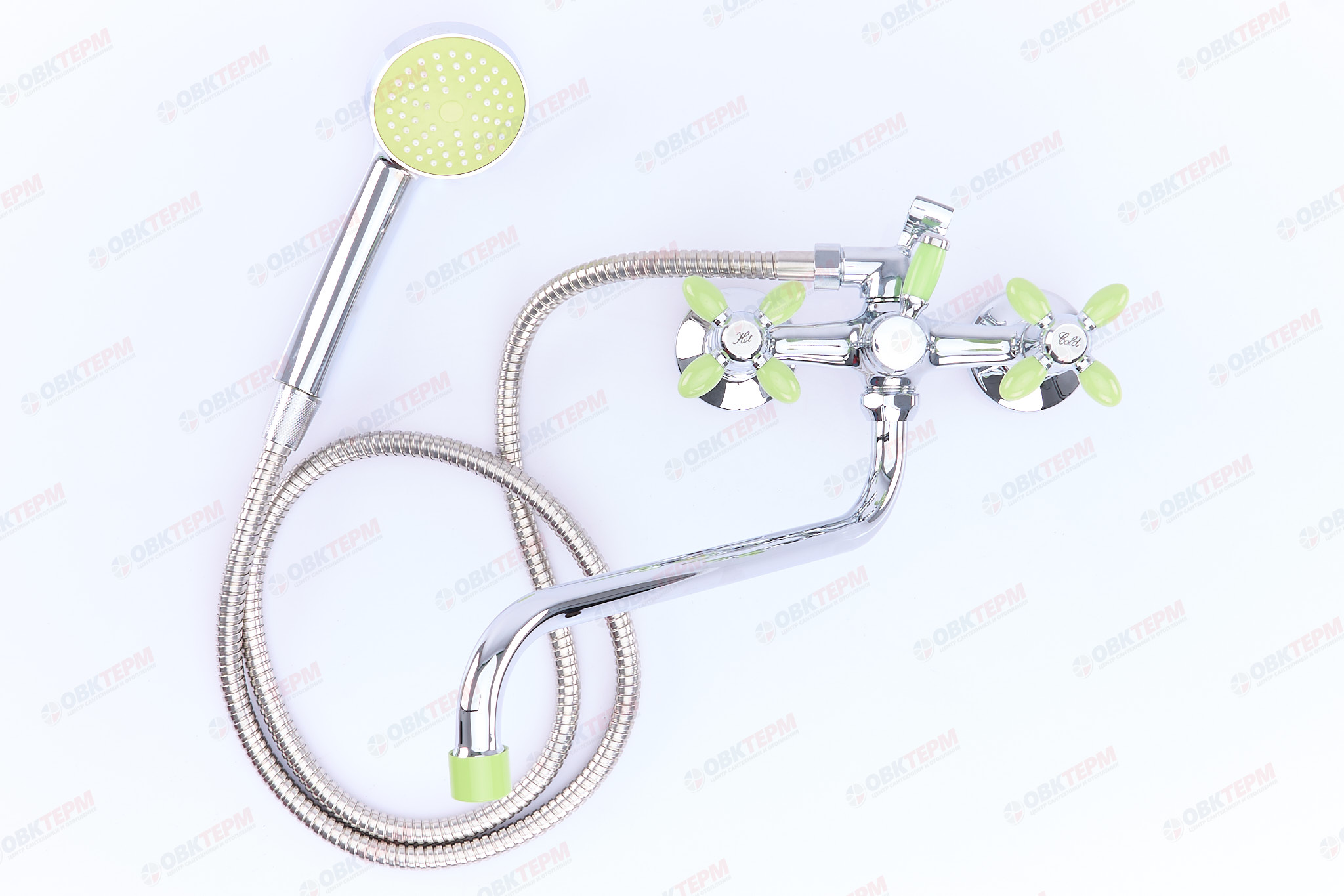 Смеситель д/ванны буксовый ZERIX ROM-006 LR82310G (зеленый) (10 шт/ящ) - миниатюра №3