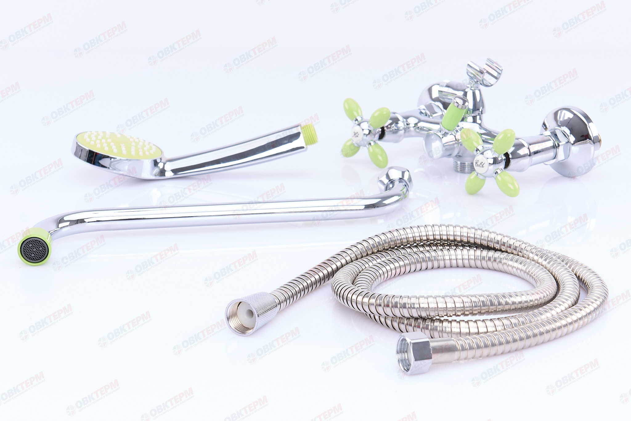 Смеситель д/ванны буксовый ZERIX ROM-006 LR82310G (зеленый) (10 шт/ящ) - миниатюра №4