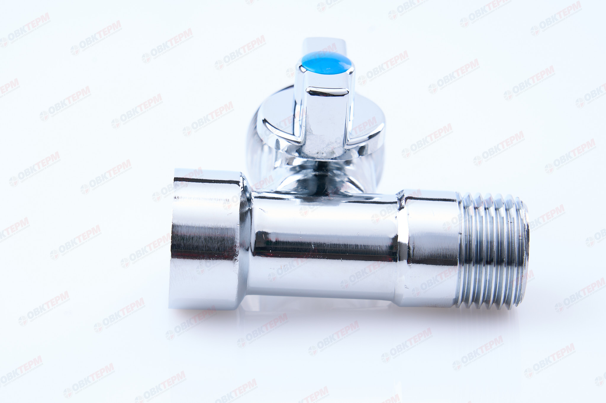 Кран  проходной для стир.машины   TIM   1/2" - 3/4" - 1/2", хром  BL5837 (50/1) - миниатюра №6