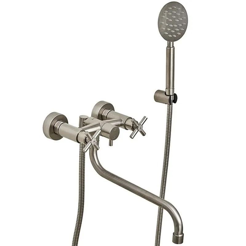 Смеситель д/ванны нерж/сталь MIXXUS DVE-006-B (EURO) (12 шт/ящ) - Изображение №1