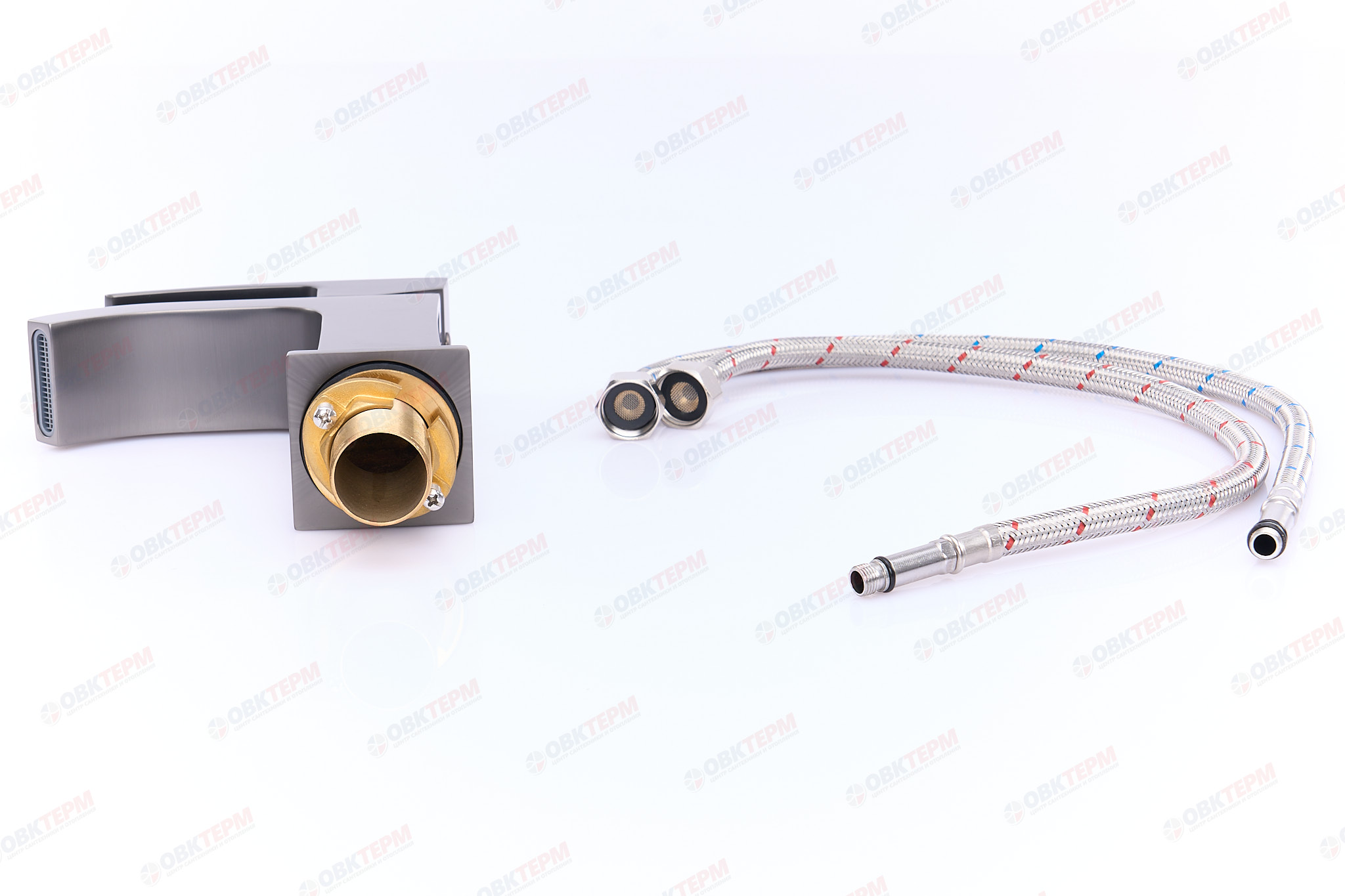 Смеситель д/раковины GAPPO G1007-9 латунь /оружейная сталь  (Ø35, на гайке) - Изображение №5