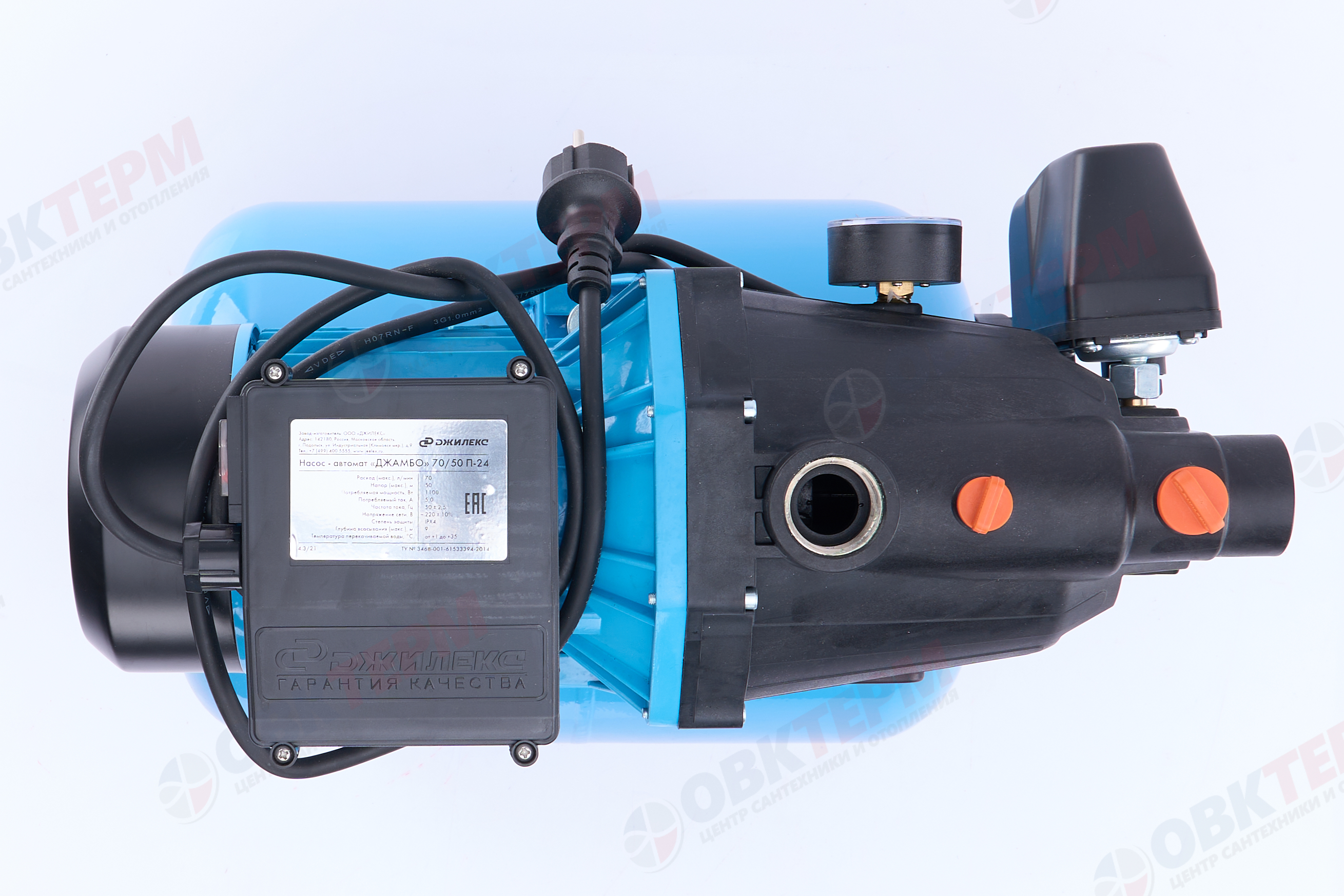 Станция насосная  Джамбо 70/50 П-24 (2.0)  Джилекс  (1,1кВт/70л.м./50м) - миниатюра №8