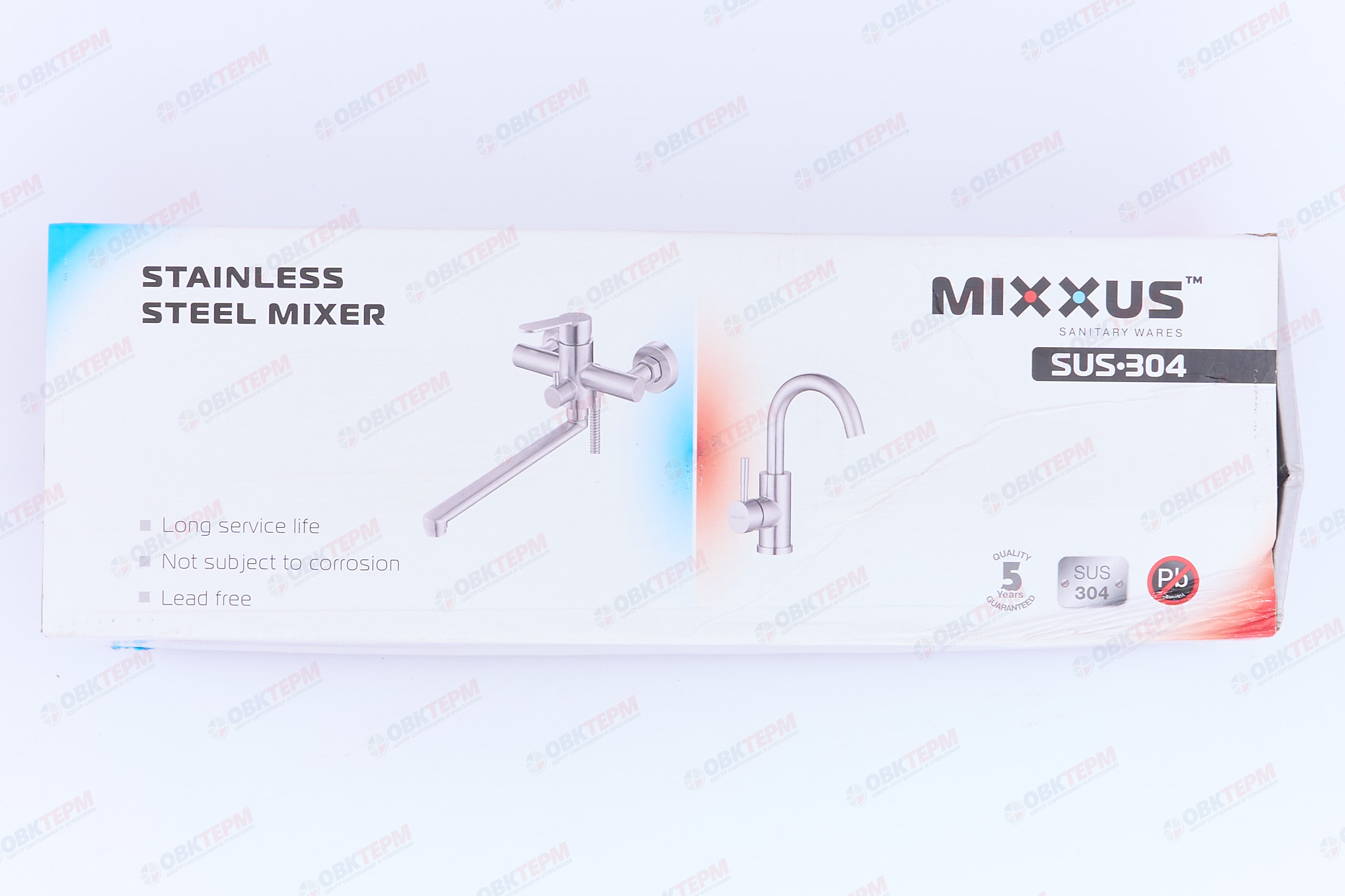 Смеситель д/ванны нерж/сталь MIXXUS DAX-006  EURO Ø40 (10 шт/ящ) - Изображение №5