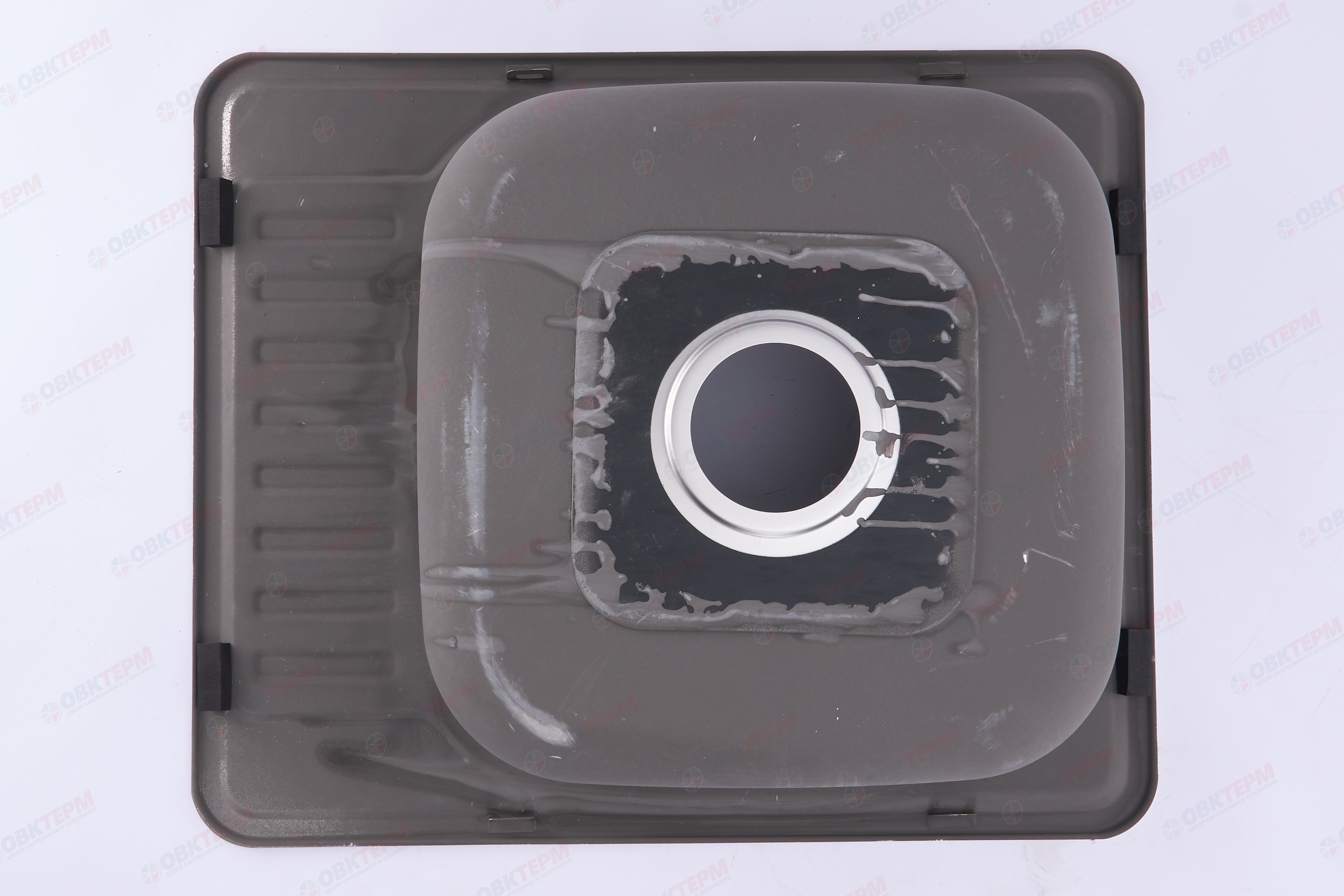 ZERIX мойка Z5848-08-180E (SATIN) ВРЕЗНАЯ /сифон (10шт/ящ) - миниатюра №5