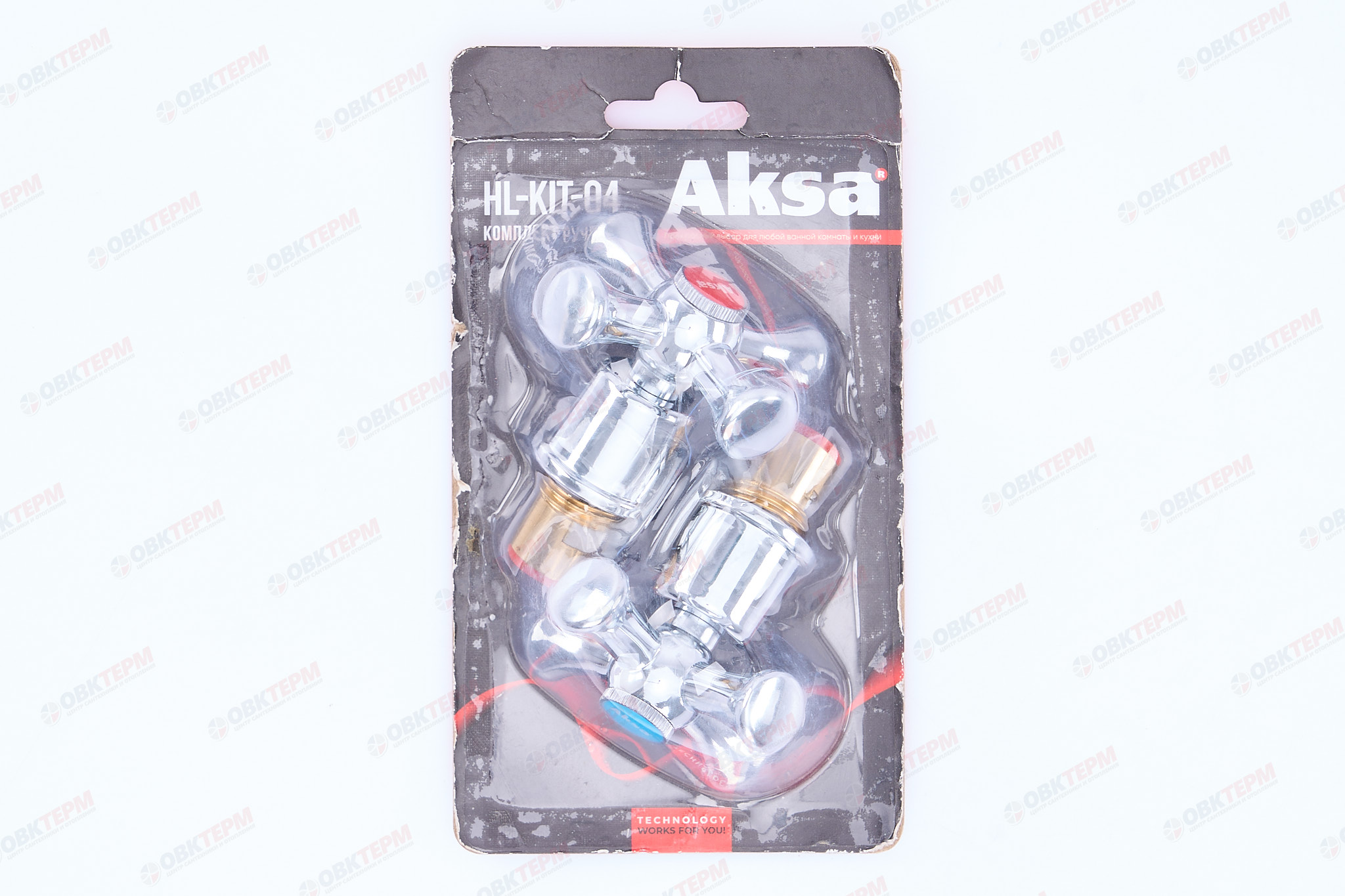 Ручки AKSA HL-KIT-04 (с кранбуксами, пара) керамика (50 шт/ящ) - миниатюра №8