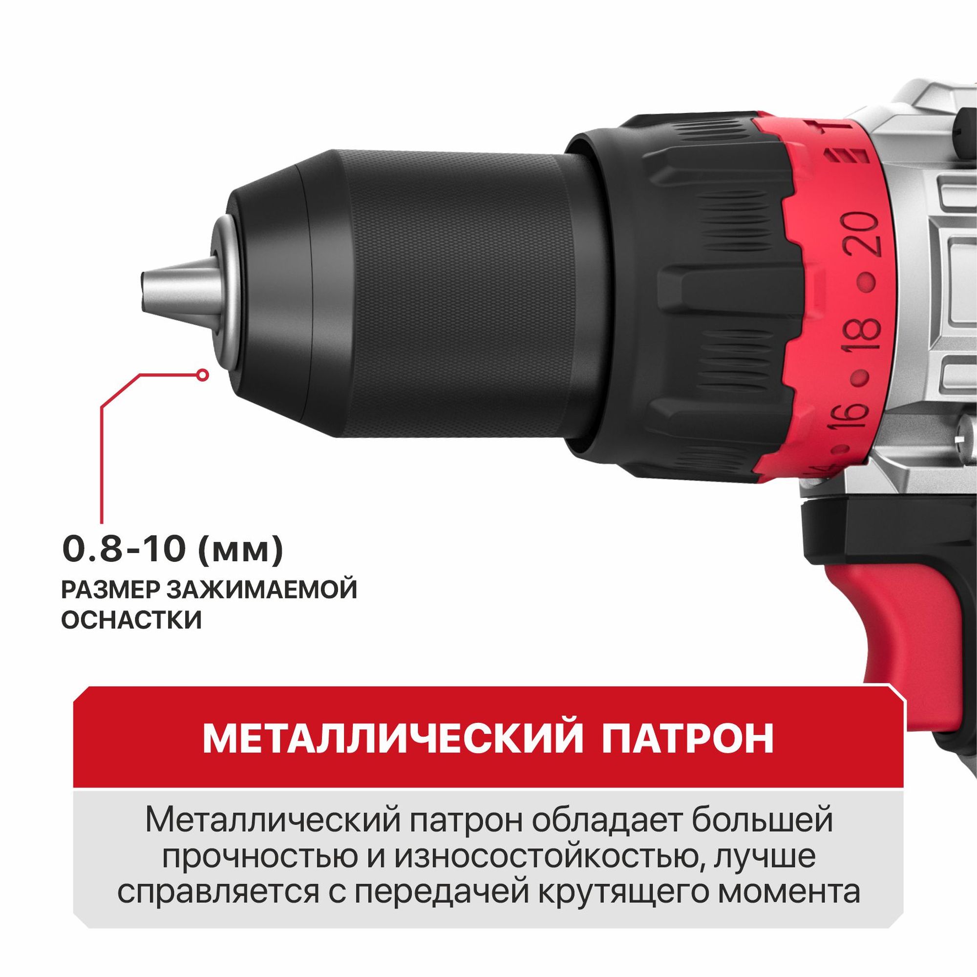 Шуруповерт OnePower Б/Щ УДАРНЫЙ аккумуляторный P.I.T. 20В/40Нм,патрон 10мм, SOLO без АКБ и ЗУ(1/10) - миниатюра №7
