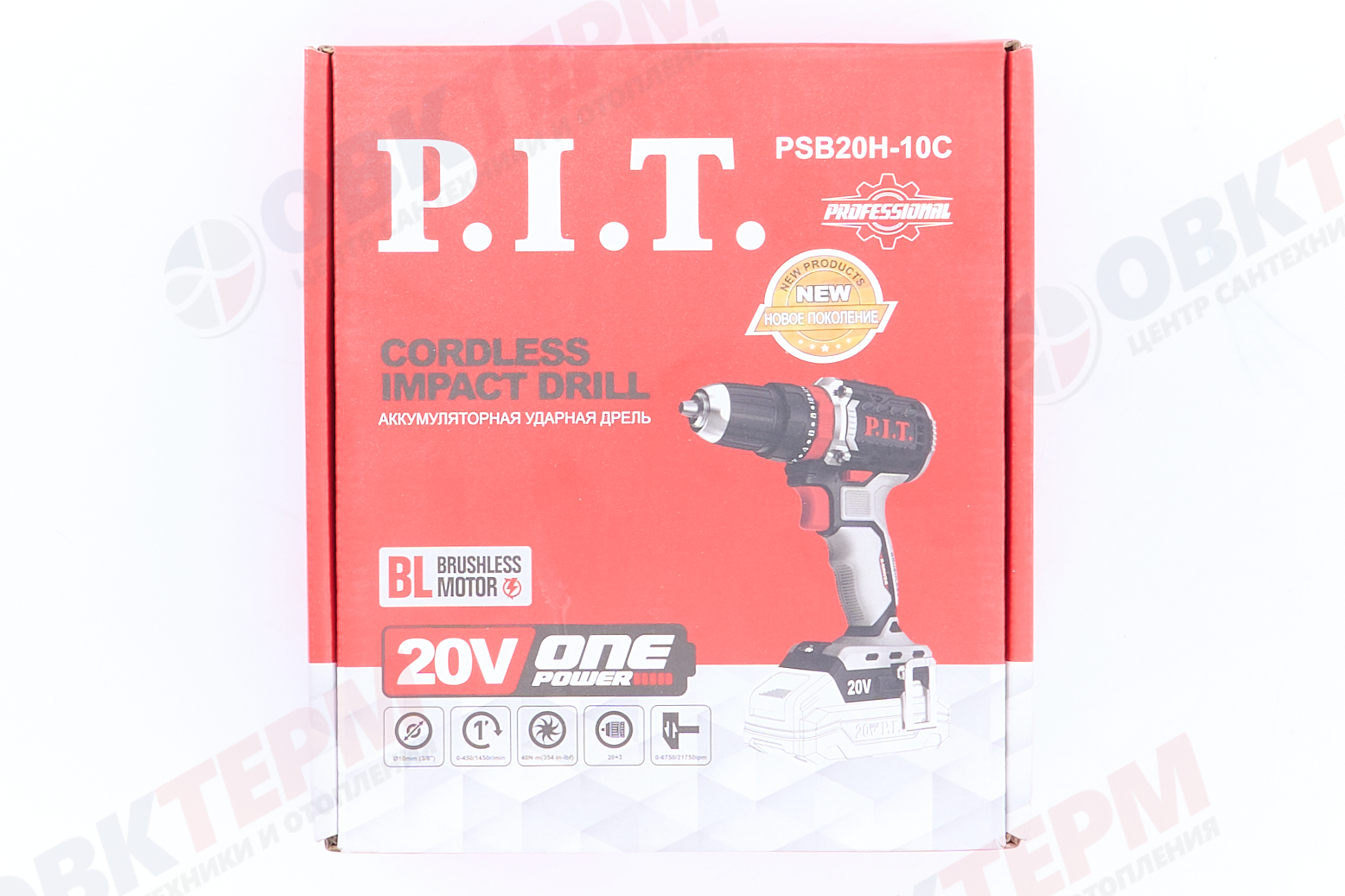 Шуруповерт OnePower Б/Щ УДАРНЫЙ аккумуляторный P.I.T. 20В/40Нм,патрон 10мм, SOLO без АКБ и ЗУ(1/10) - миниатюра №19