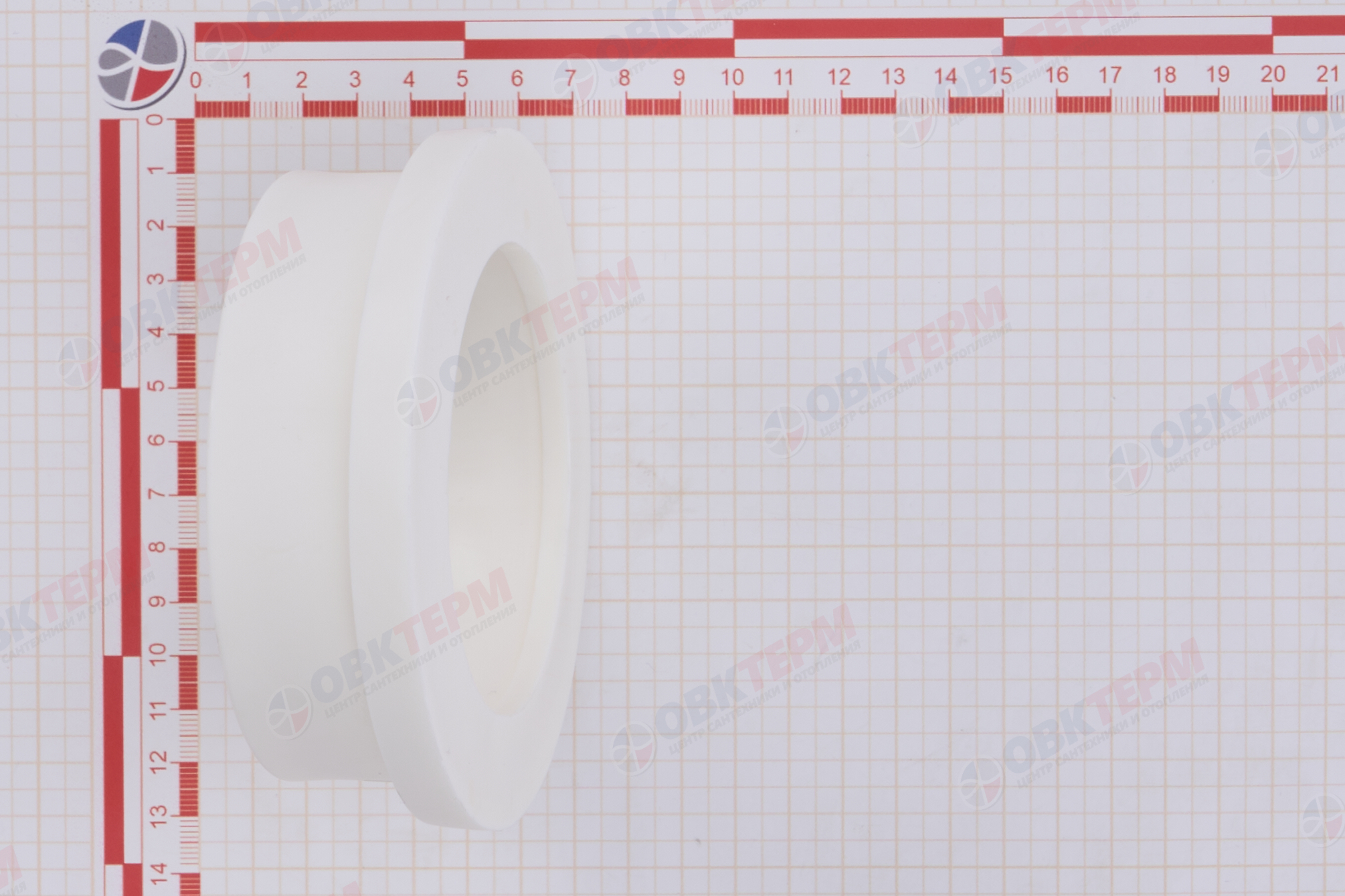Бурт - муфта под PP-R фланец  90   БЕЛЫЙ PP-R    (RTP)    (48/4) - миниатюра №5