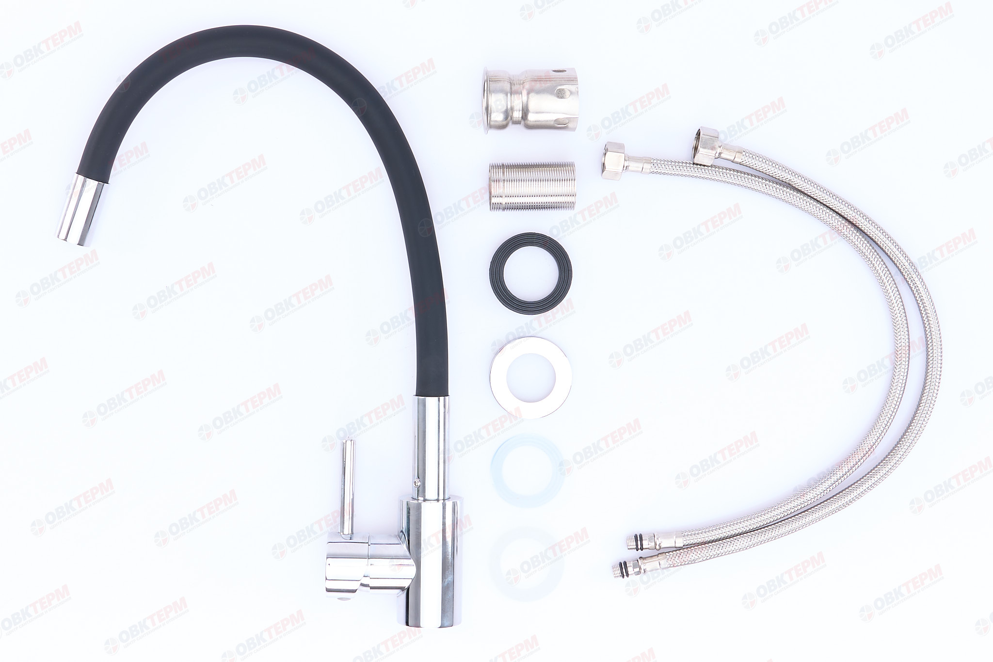 Смеситель д/кухни нерж/сталь REFLECTOR CHAMPION SUS-011 BLACK CHROME (10 шт/ящ) - миниатюра №3