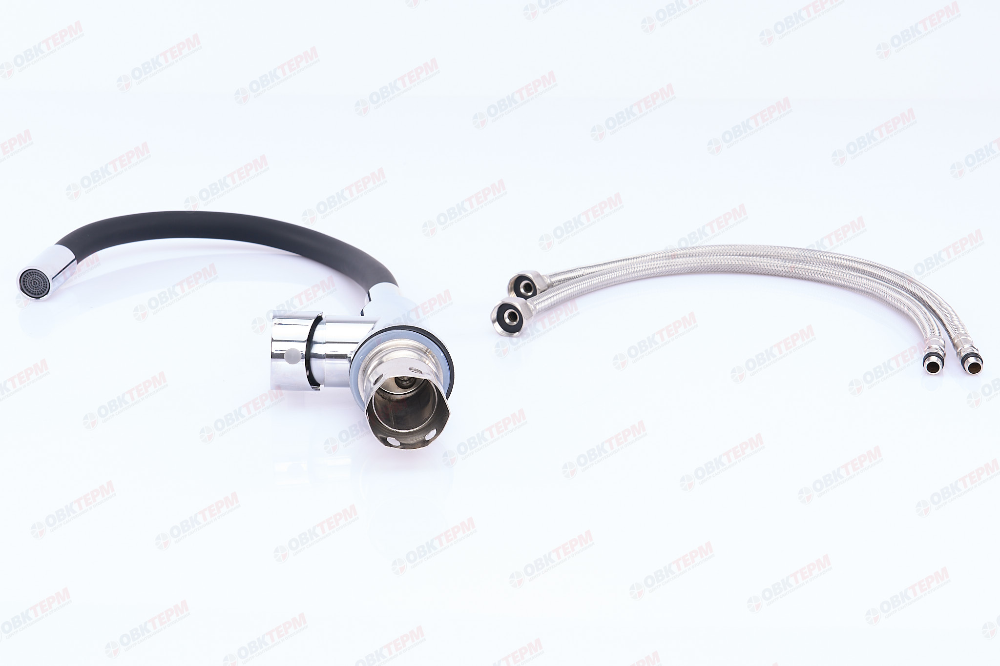 Смеситель д/кухни нерж/сталь REFLECTOR CHAMPION SUS-011 BLACK CHROME (10 шт/ящ) - миниатюра №4