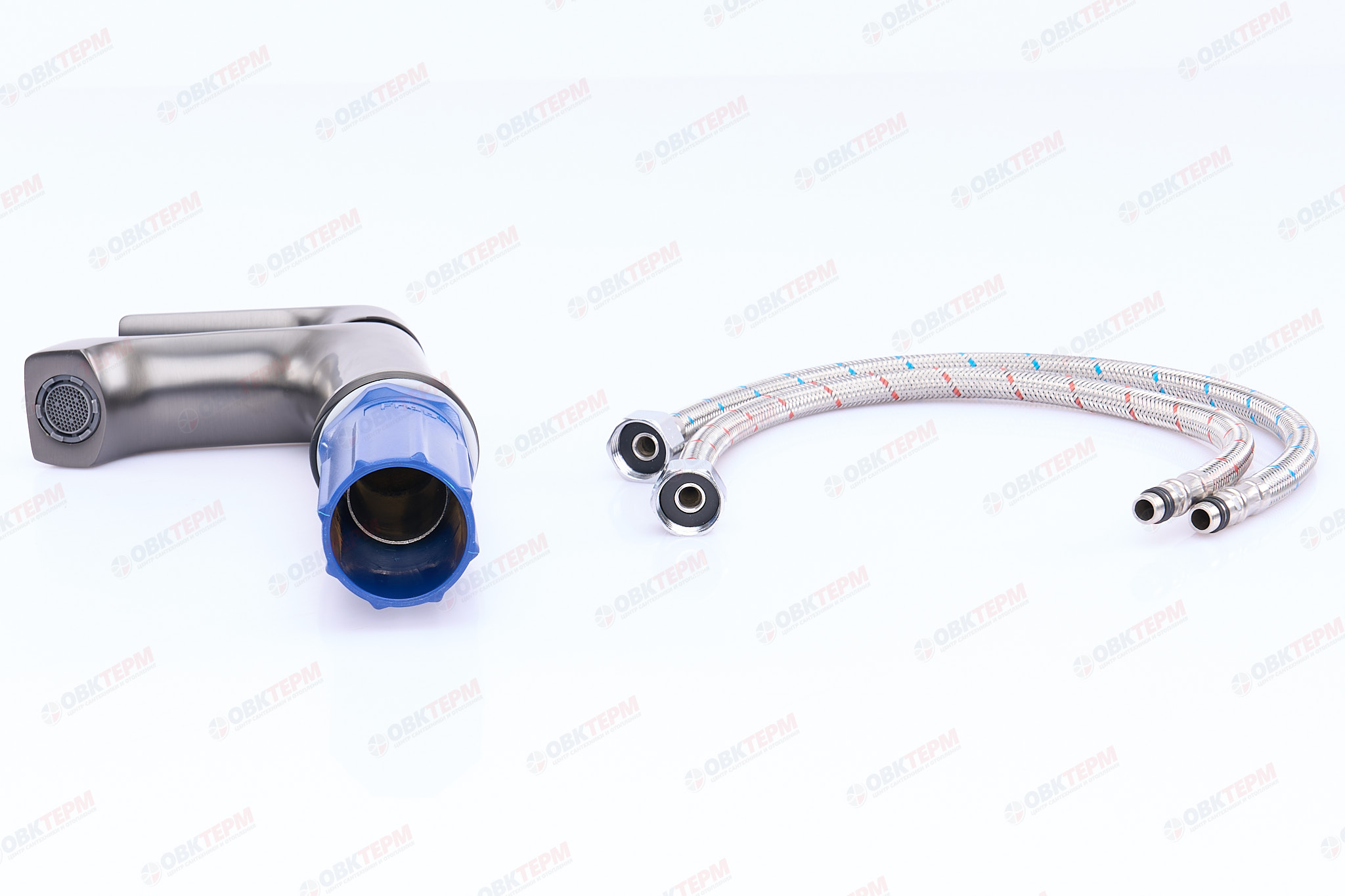 Смеситель д/умывальника FRAР F1071-9 оружейная сталь /латунь /Ø35 /гайка - миниатюра №6