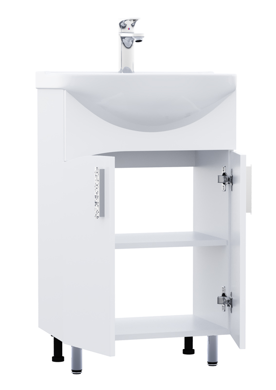 Тумба напольная  55 "Лима" Francesca белый глянец (ум. Антик 55) - миниатюра №2