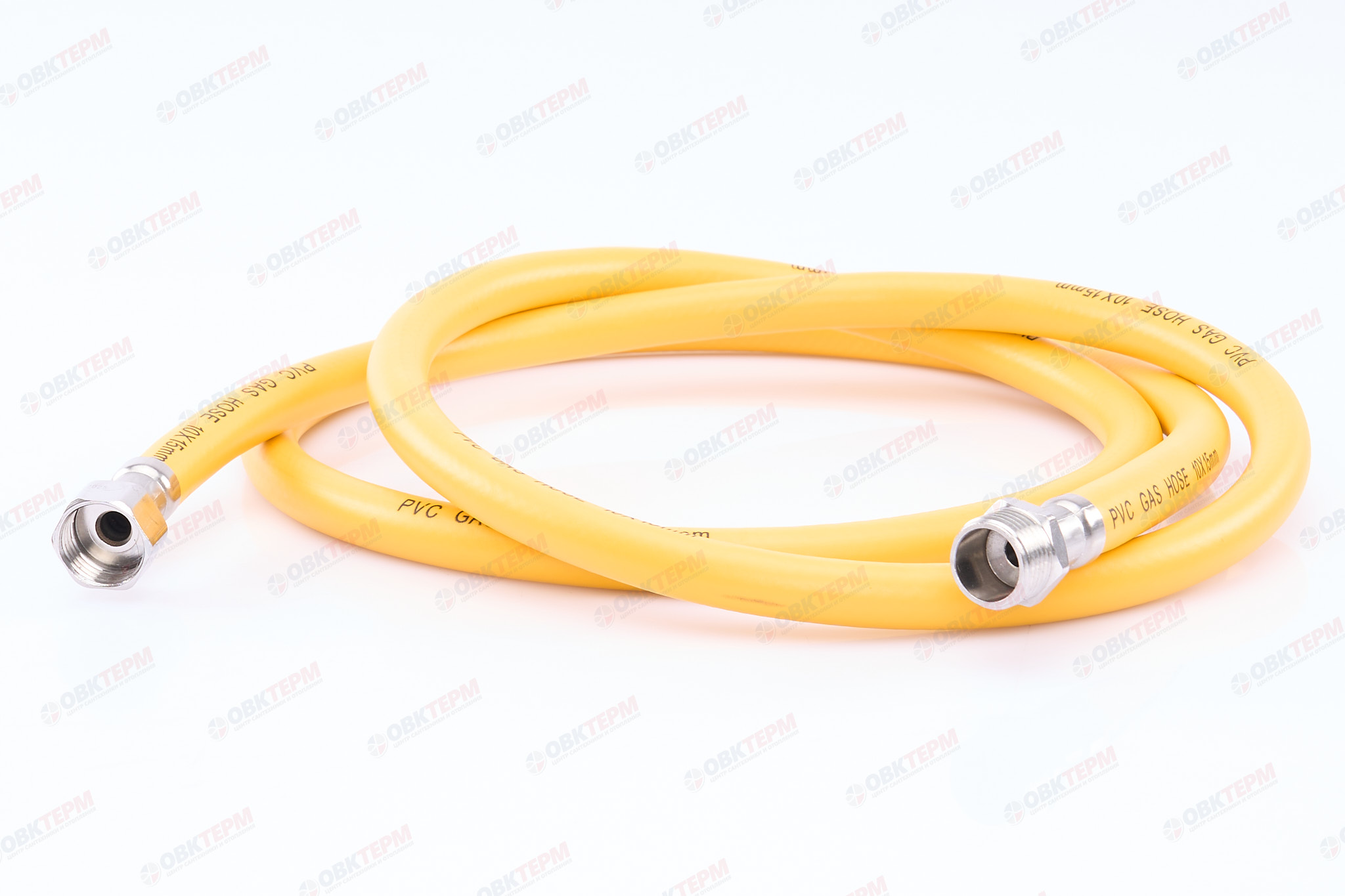 Шланг ЖЕЛТЫЙ газовый   1/2 ГШ  200 см              "OVERCON"      (50) - миниатюра №2