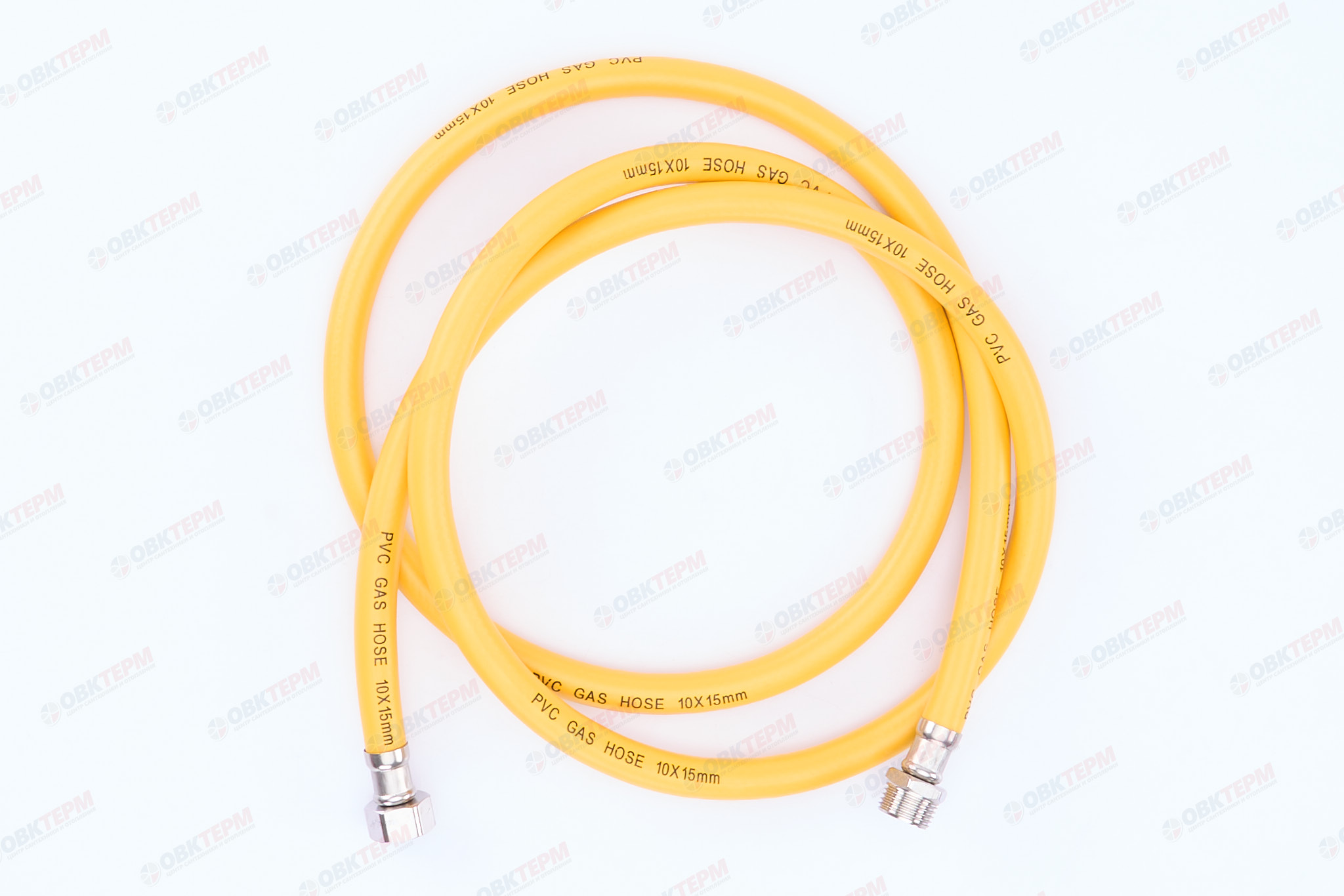 Шланг ЖЕЛТЫЙ газовый   1/2 ГШ  200 см              "OVERCON"      (50) - миниатюра №3