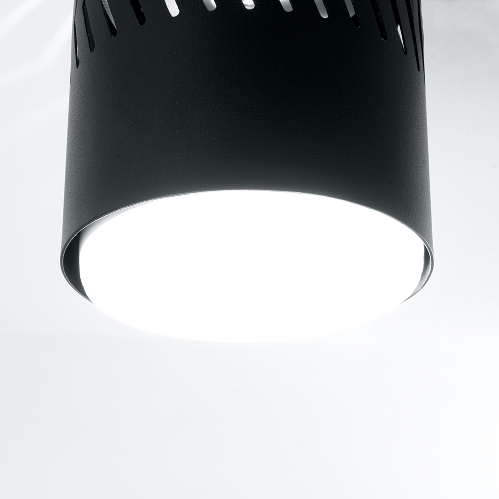 Светильник потолочный 12W, 230V, GX53 и подсветка 1W, 4000K, черный FERON HL352 - миниатюра №2