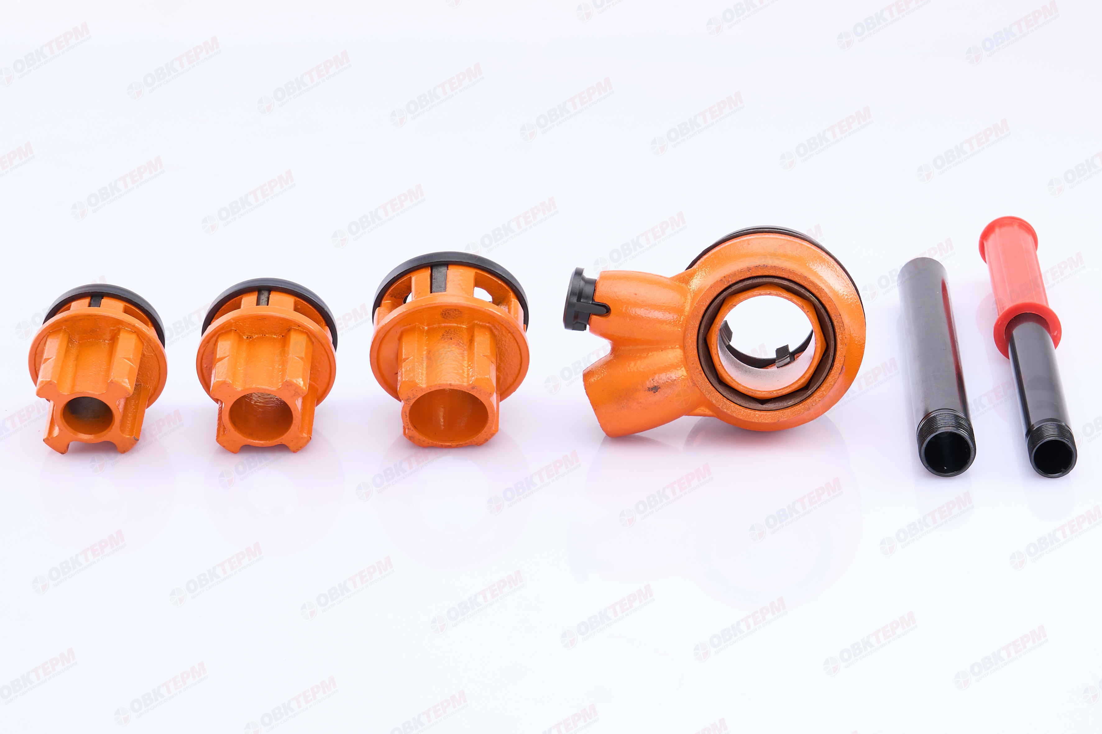 Набор резьбонарезной, 4 клуппа (1/2, 3/4, 1, 1-1/4 + трещотка) STURM - Изображение №2