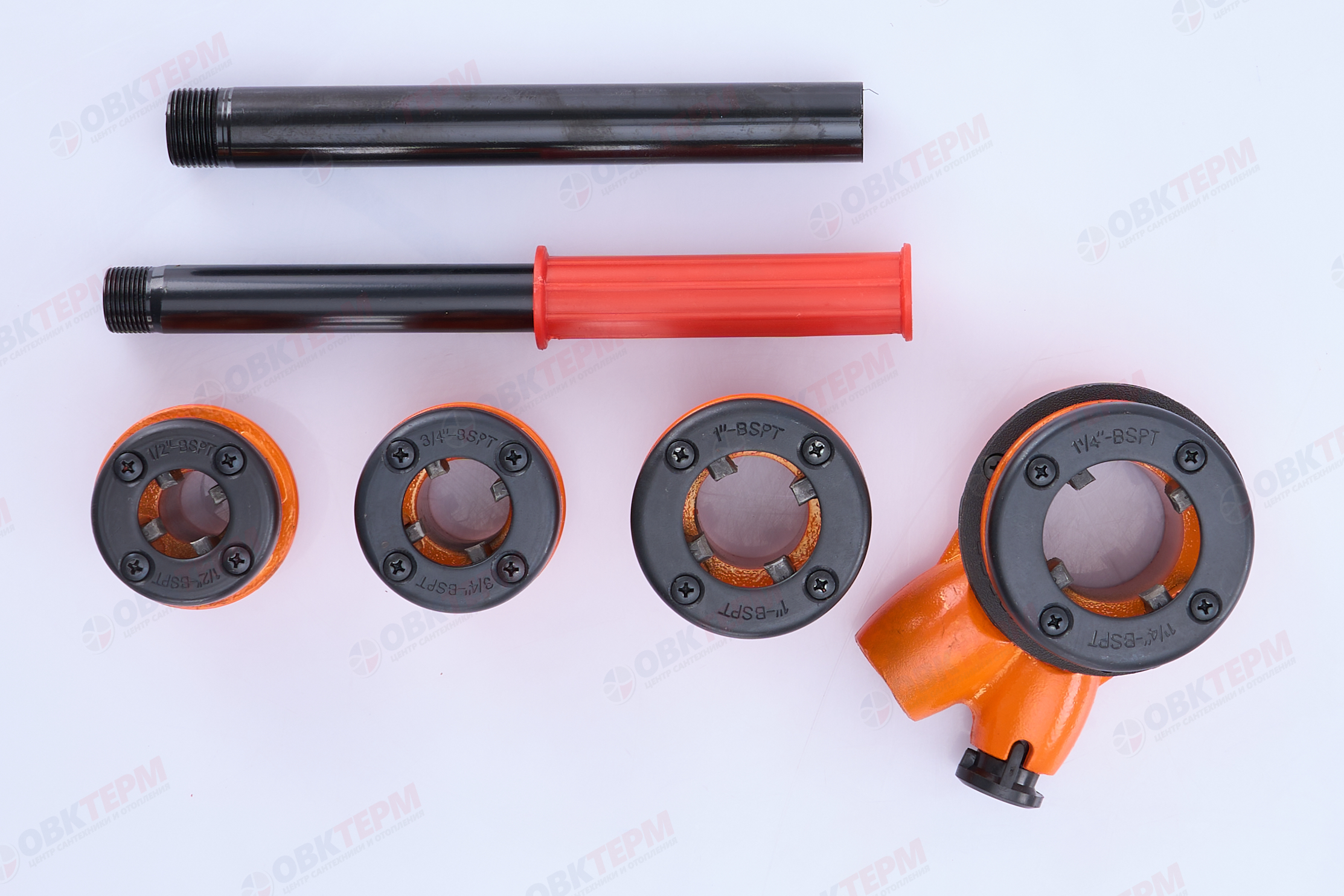 Набор резьбонарезной, 4 клуппа (1/2, 3/4, 1, 1-1/4 + трещотка) STURM - Изображение №3