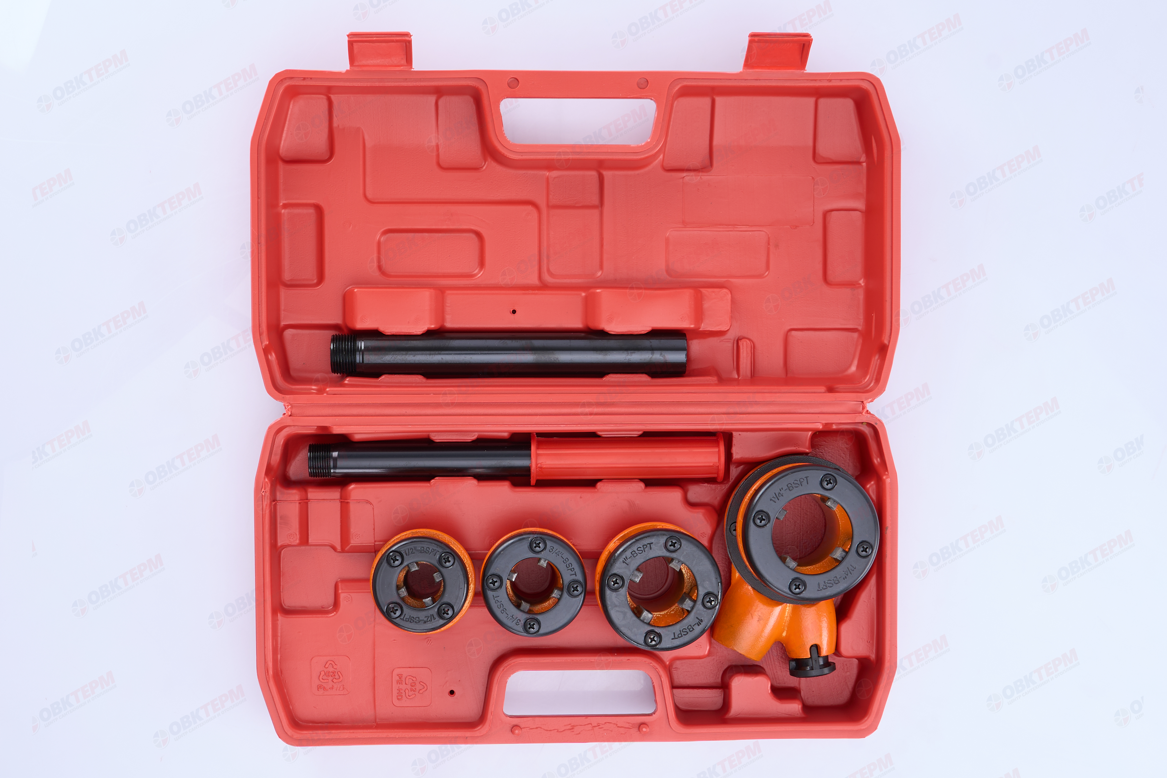 Набор резьбонарезной, 4 клуппа (1/2, 3/4, 1, 1-1/4 + трещотка) STURM - Изображение №5