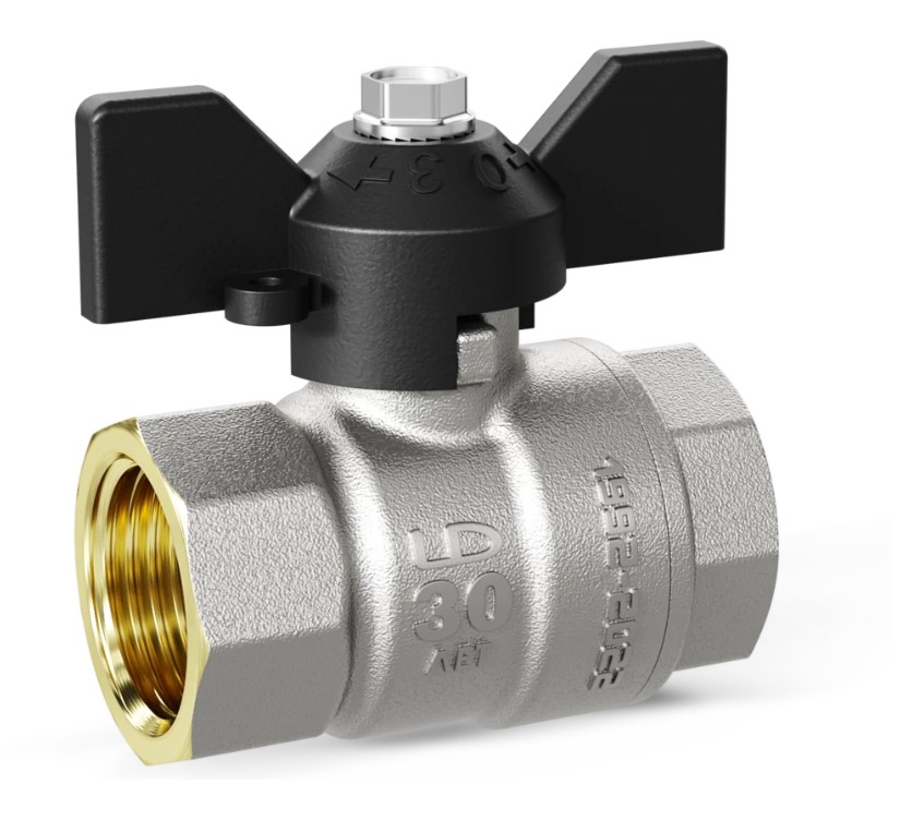 Кран шаровой     LD Pride      1/2"   ВВ   бабочка   (30 шт) - Изображение №1