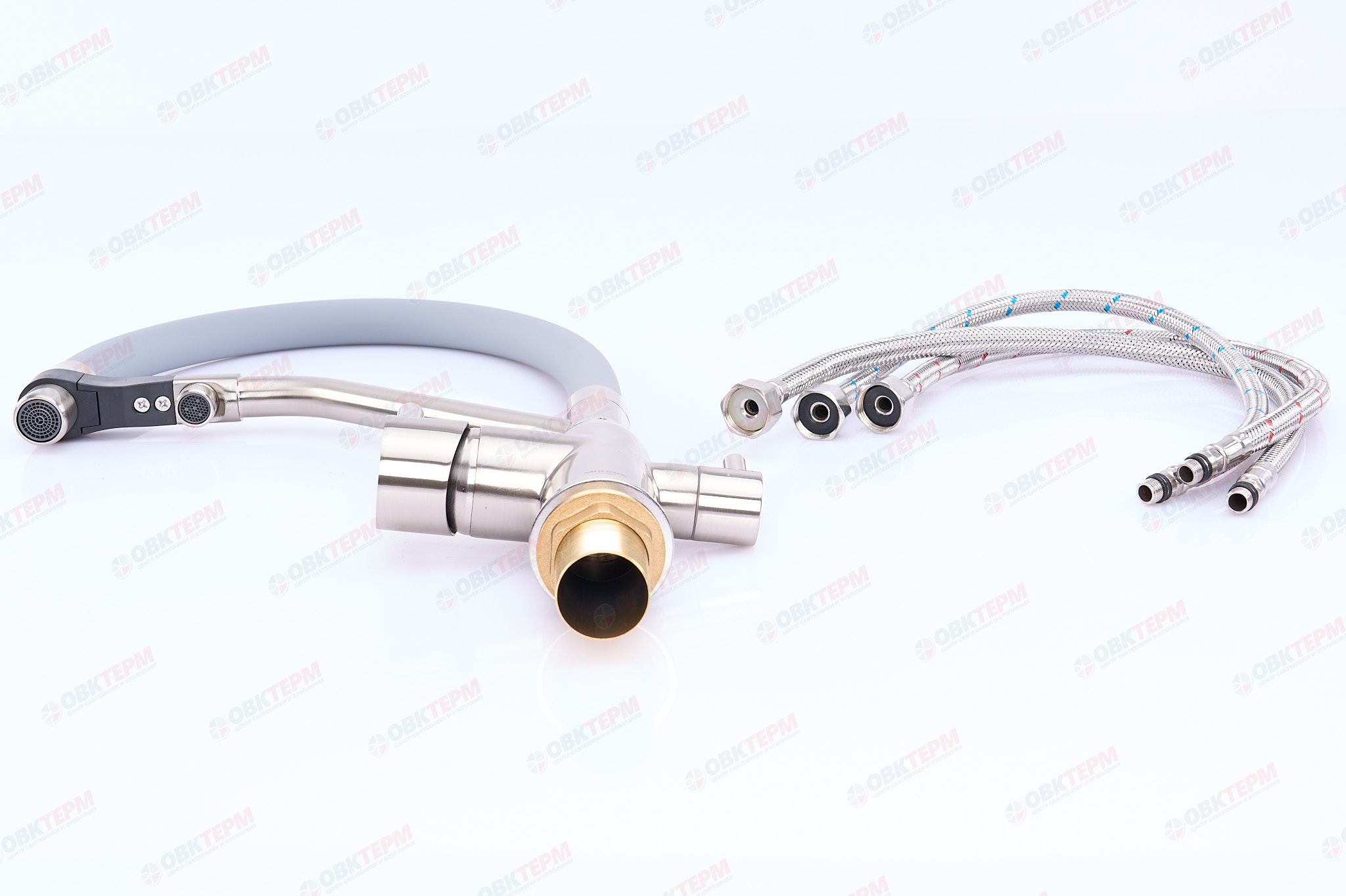 Смеситель д/кухни под ФИЛЬТР MIXXUS PREMIUM GRAVITY 021 SS COLOR REFL.GREY Ø35 (8 шт/ящ) - Изображение №4