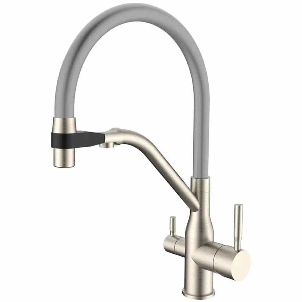 Смеситель д/кухни MIXXUS PREMIUM GRAVITY 021 SS COLOR REFL.GREY Ø35 (8 шт/ящ) - Изображение №1