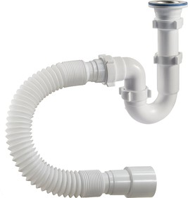 S-41019 ОРИО сифон прямоточный ( 1 1/2"х40мм) с гибкой трубой - изображение №1