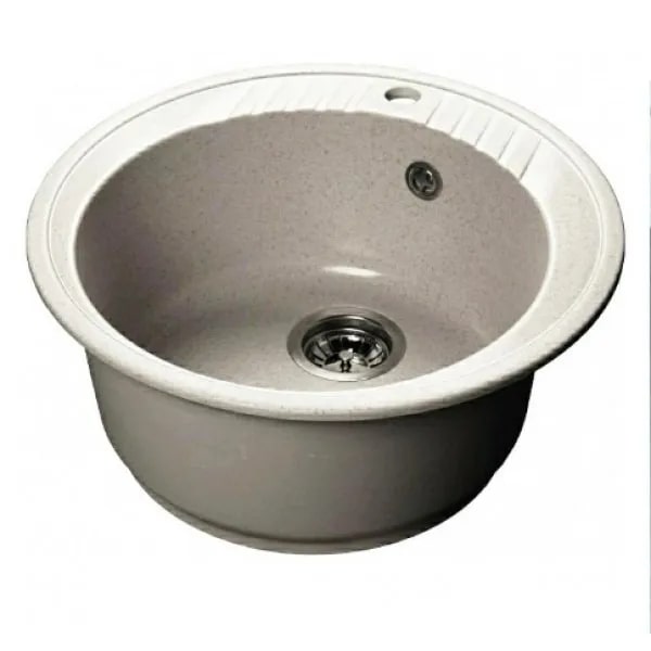Мойка круглая 520*200мм GRANMILL 26  серая матовая - изображение №1