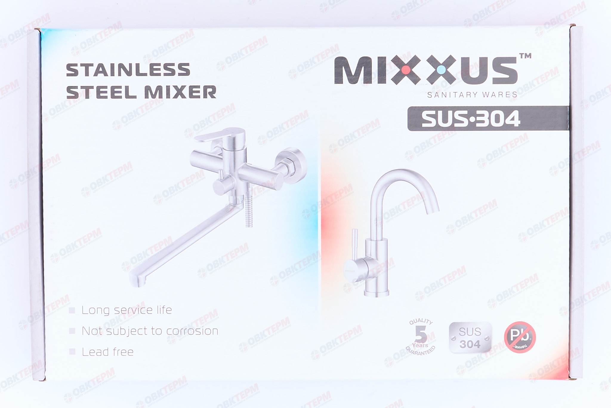 Смеситель д/умывальника нерж/сталь MIXXUS SUS-001-A GRAPHITE  Ø40  (10 шт/ящ) - миниатюра №6