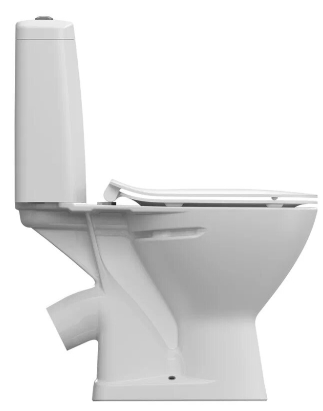 Унитаз-компакт Cersanit FLAVIS 031 3/6 DPL EO slim (косой вып, 2 реж.SC, нижн. подкл) Ш353*В795*Г645 - Изображение №4