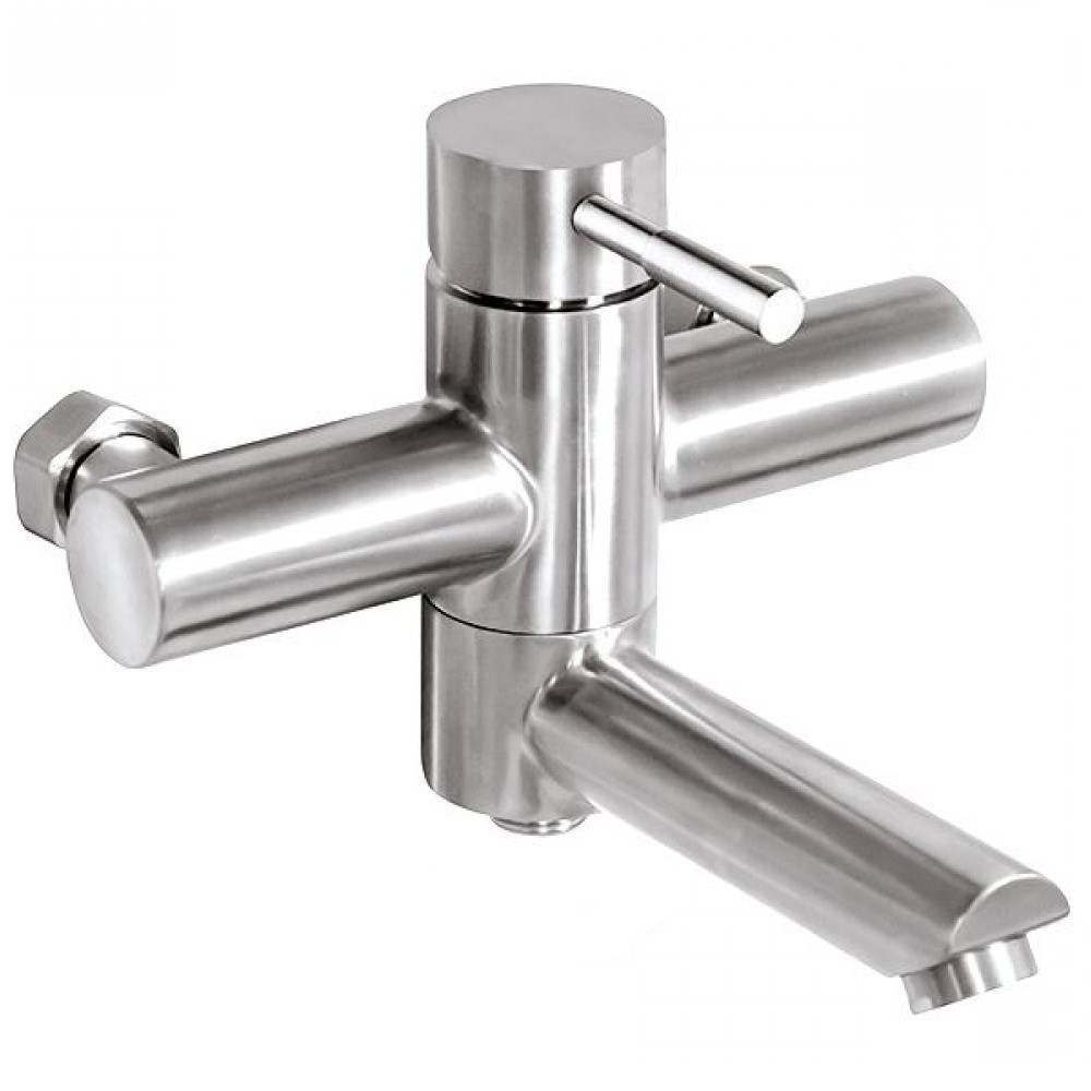 Смеситель д/ванны корот. нерж/сталь ZERIX - SUS-009 (EURO)   8 шт/ящ - изображение №1