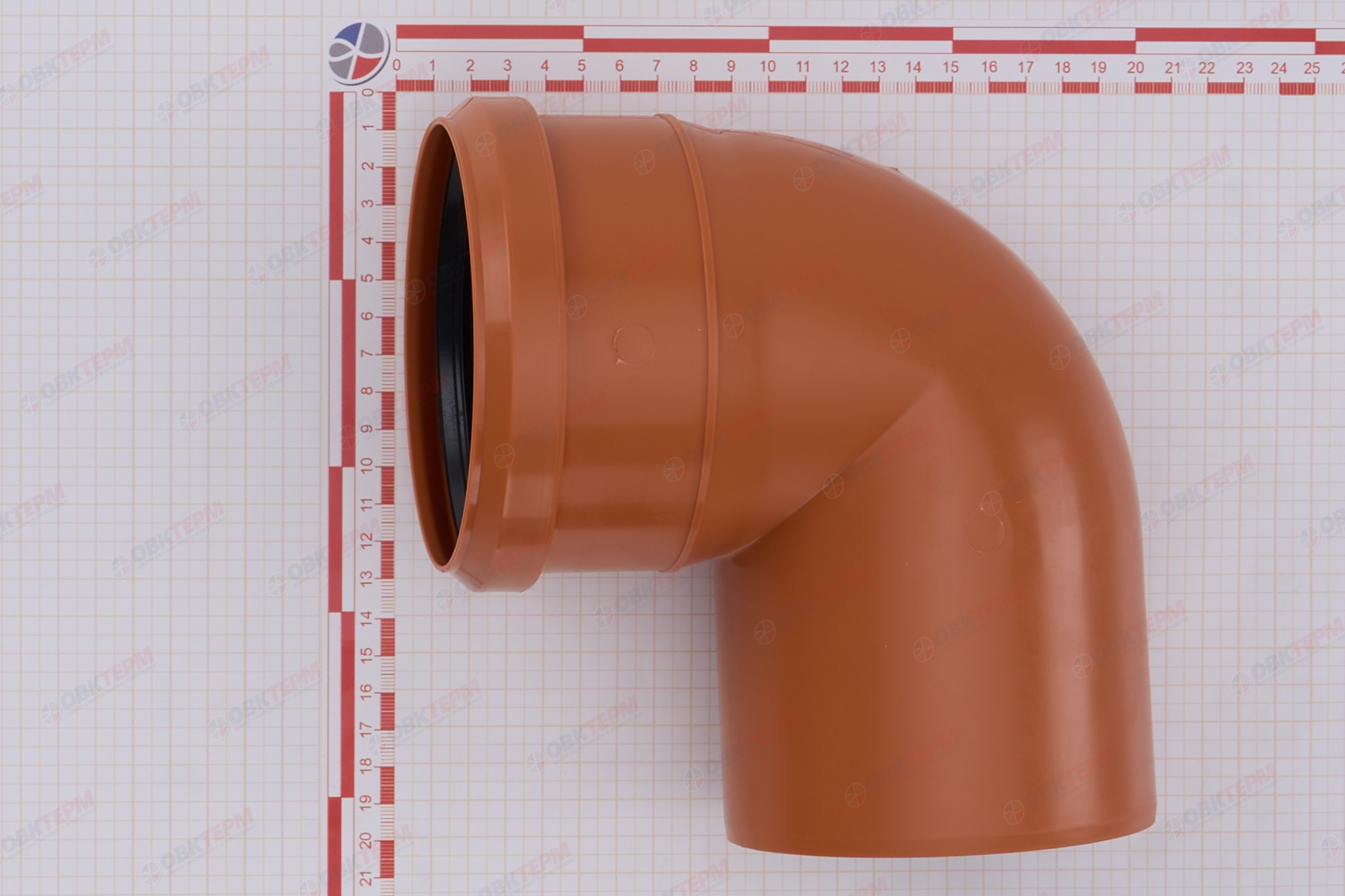 Отвод    110   90*   (рыжий)      SINIKON            (20 шт./упак.) - миниатюра №6