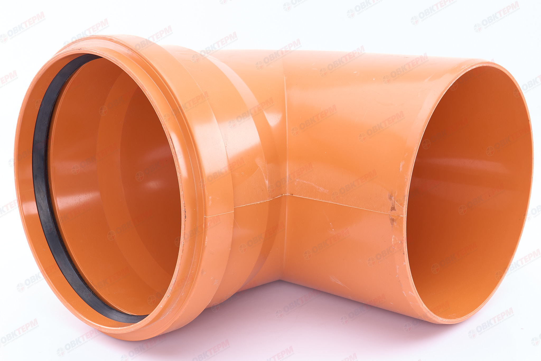 Отвод 250 * 90*   НПВХ      ХЕМКОР (1 шт) - миниатюра №3