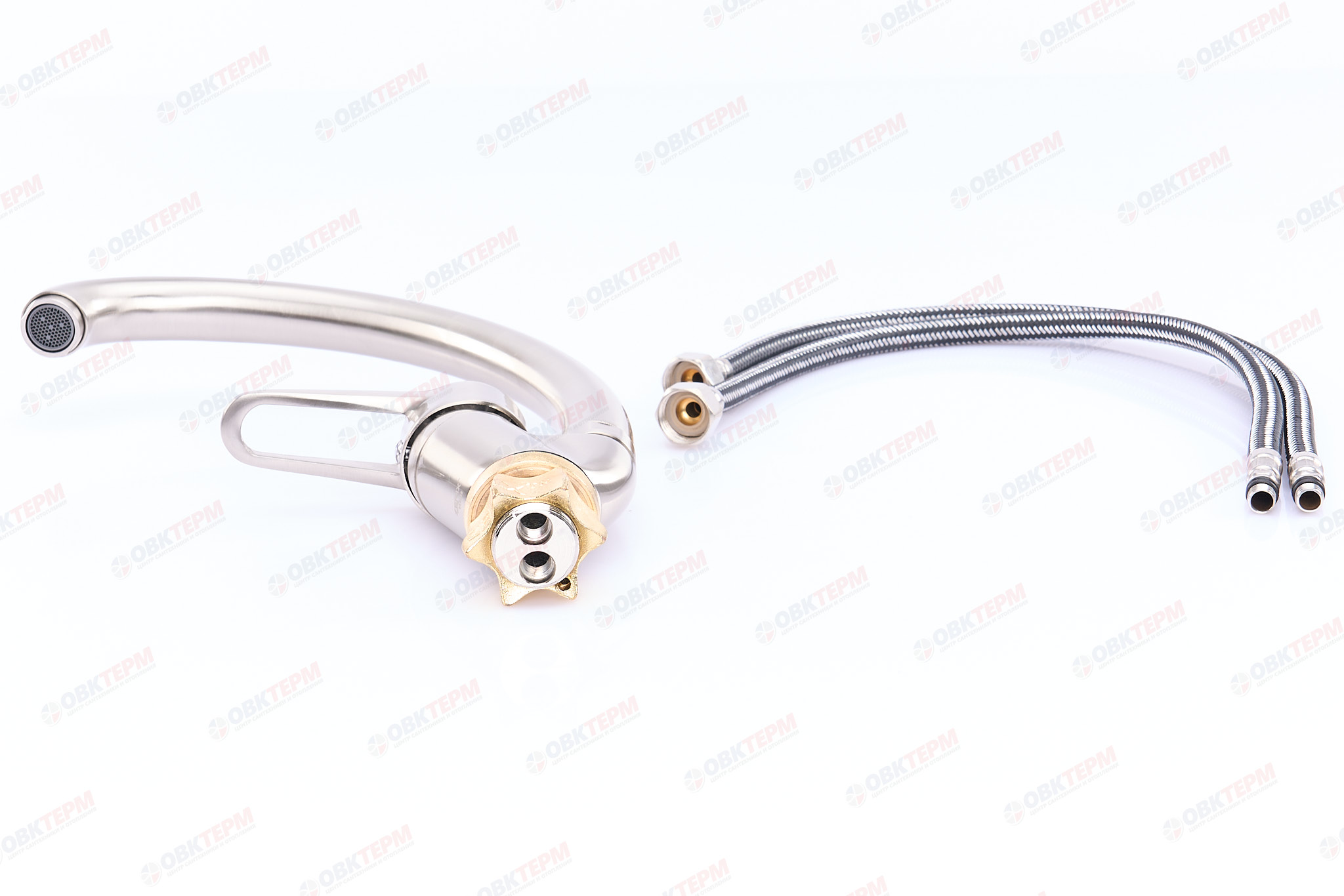 Смеситель д/кухни нерж/сталь ZERIX PUD4 045  (катридж 35мм, на ГАЙКЕ) 10 шт/ящ - миниатюра №4