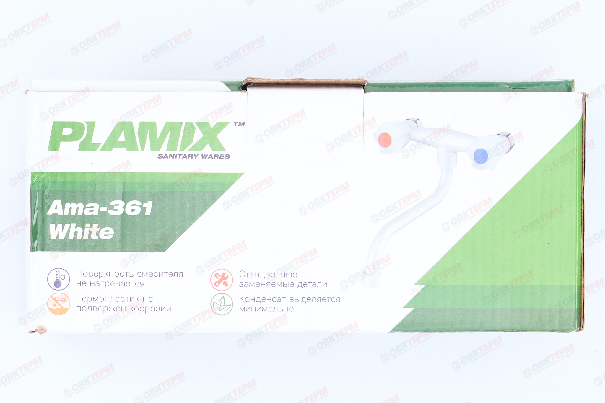 Смеситель д/кухни от стены PLAMIX AMA-361 White, (20шт/ящ) - миниатюра №6