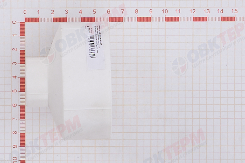 Муфта переход.  ВВ  63*25   БЕЛАЯ PP-R   (RTP)    (80/10) - миниатюра №6